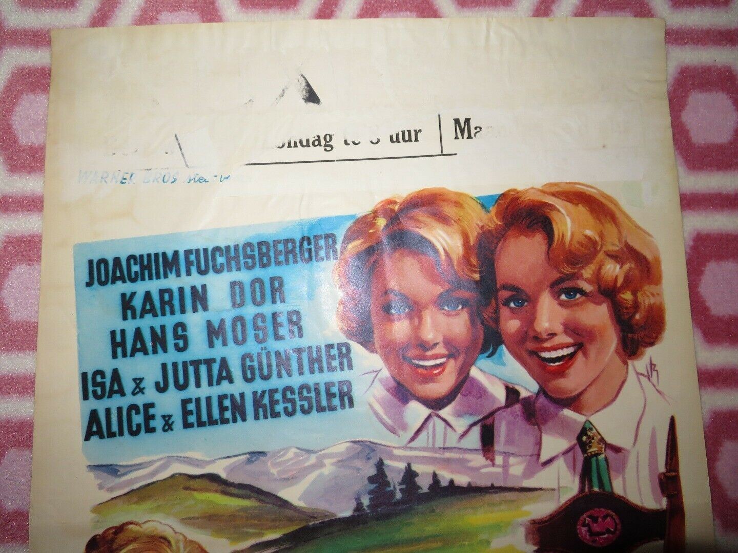 DIE ZWILLINGE VOM ZILLERTAL BELGIUM (21.5"x 14") POSTER KARIN DOR 1957 Movie posters