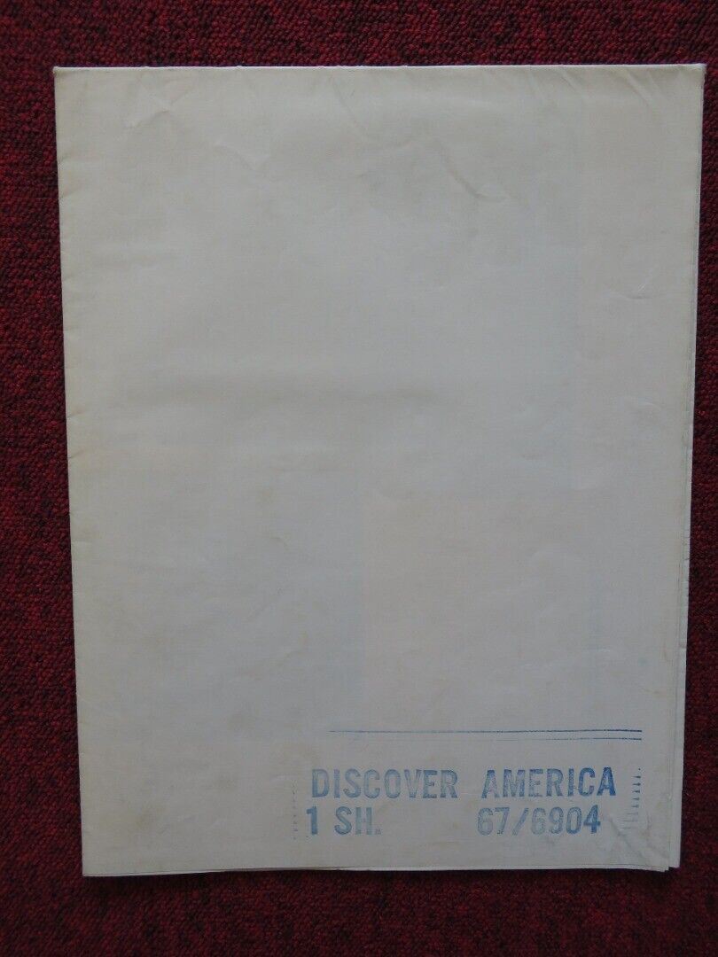 DISCOVER AMERICA FOLDED US ONE SHEET POSTER BURGESS MEREDITH 1967 Movie posters