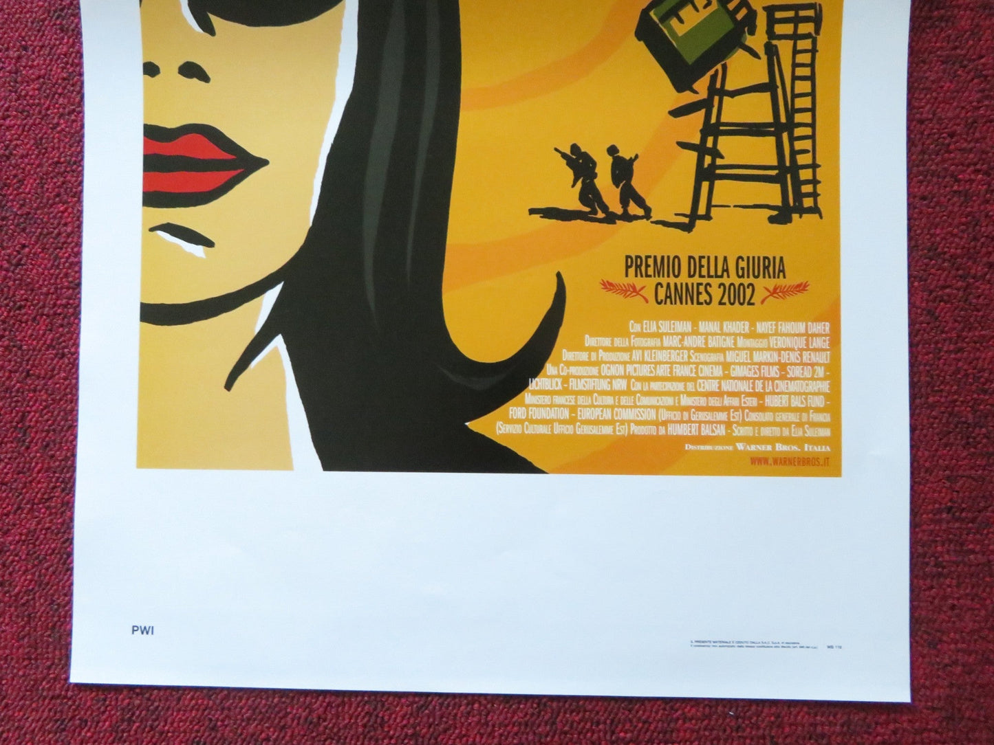 DIVINE INTERVENTION ITALIAN LOCANDINA POSTER ELIA SULEIMAN MANAL KHADER 2002 Rendezvous Cinema Movie posters