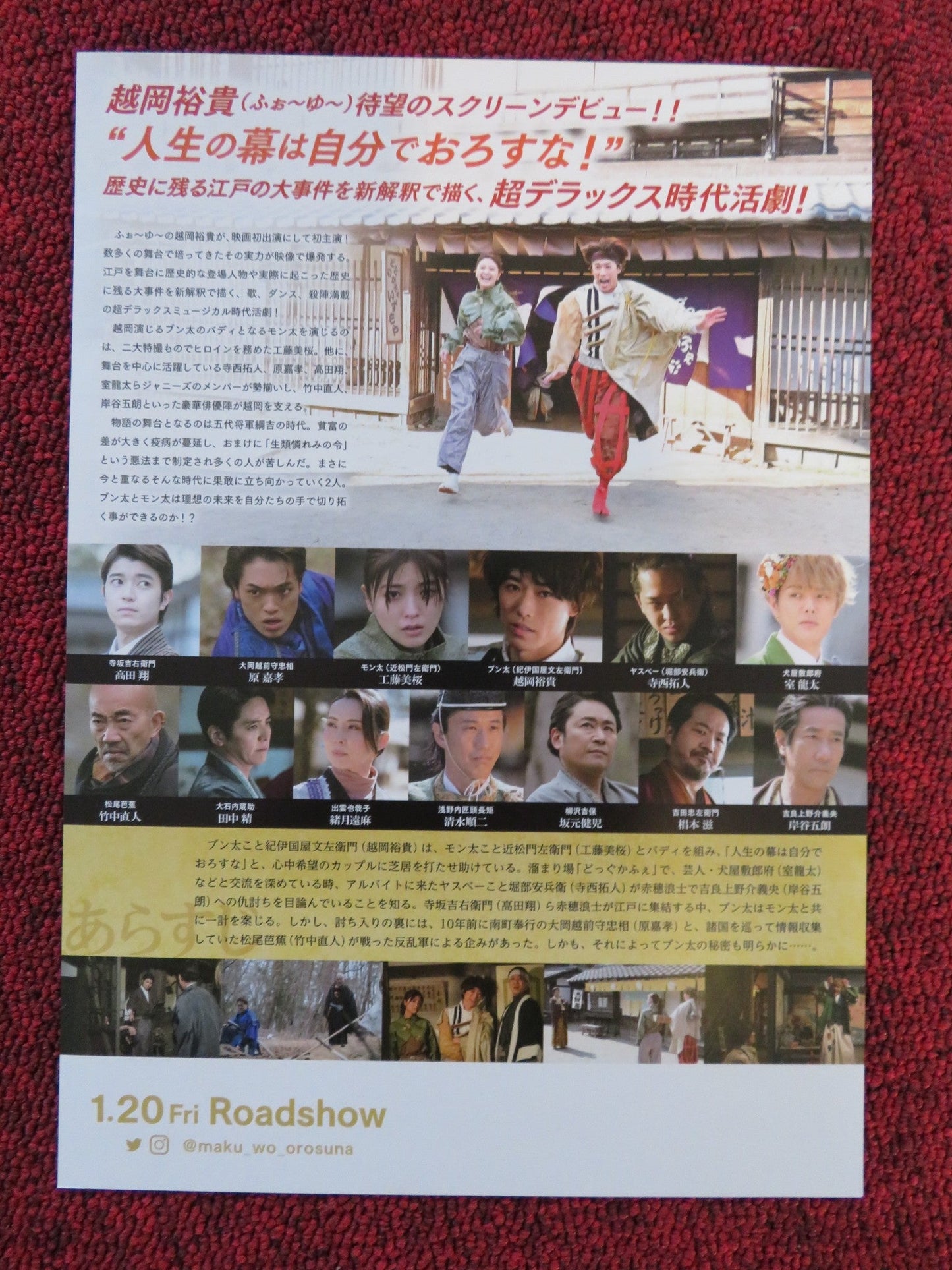 DON'T TAKE DOWN MAKU! - A JAPANESE CHIRASHI (B5) POSTER KOSHIOKA MIO KUDO 2023 Rendezvous Cinema Movie posters