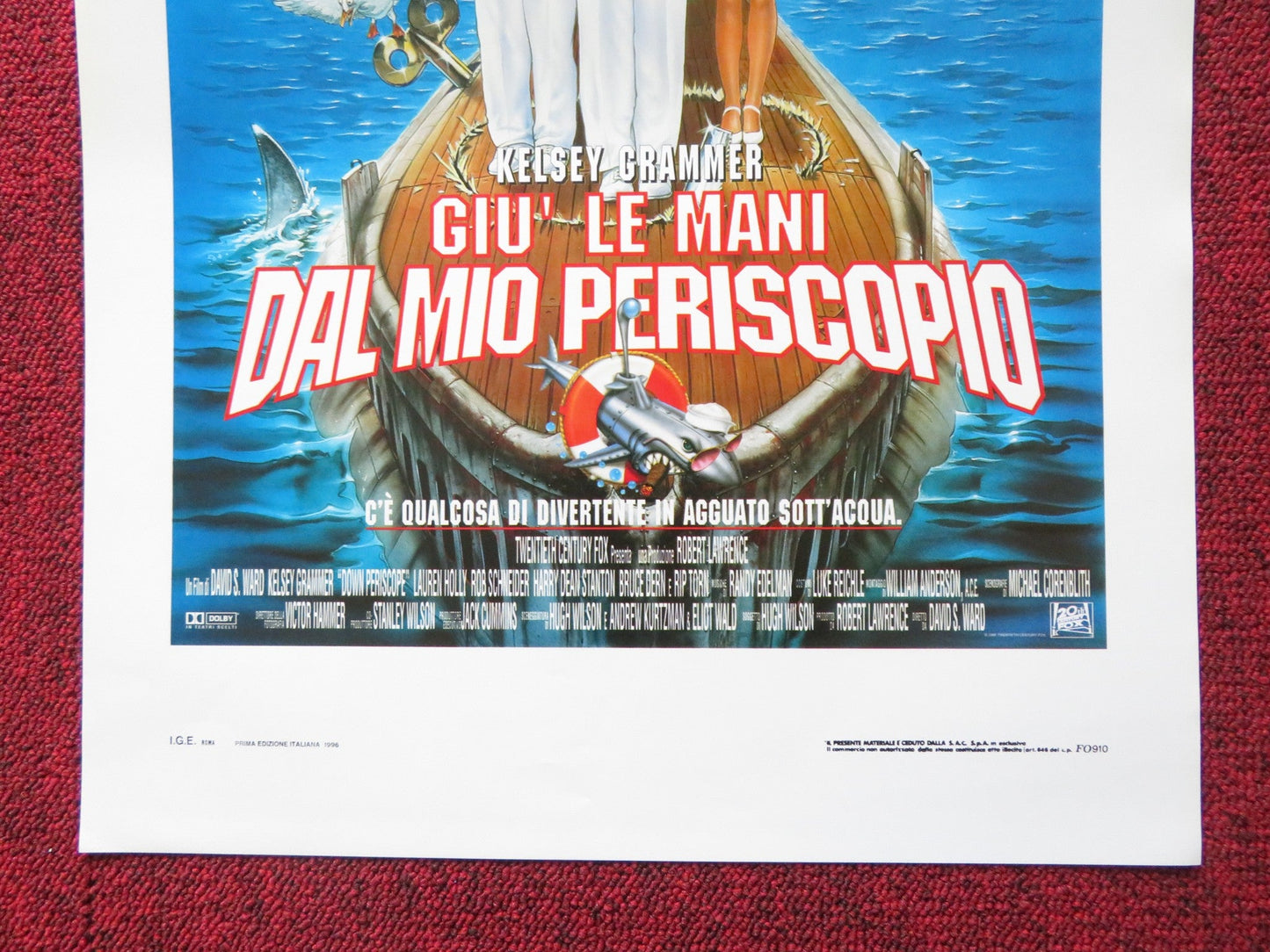 DOWN PERISCOPE ITALIAN LOCANDINA POSTER KELSEY GRAMMER LAUREN HOLLY 1996 Rendezvous Cinema Movie posters