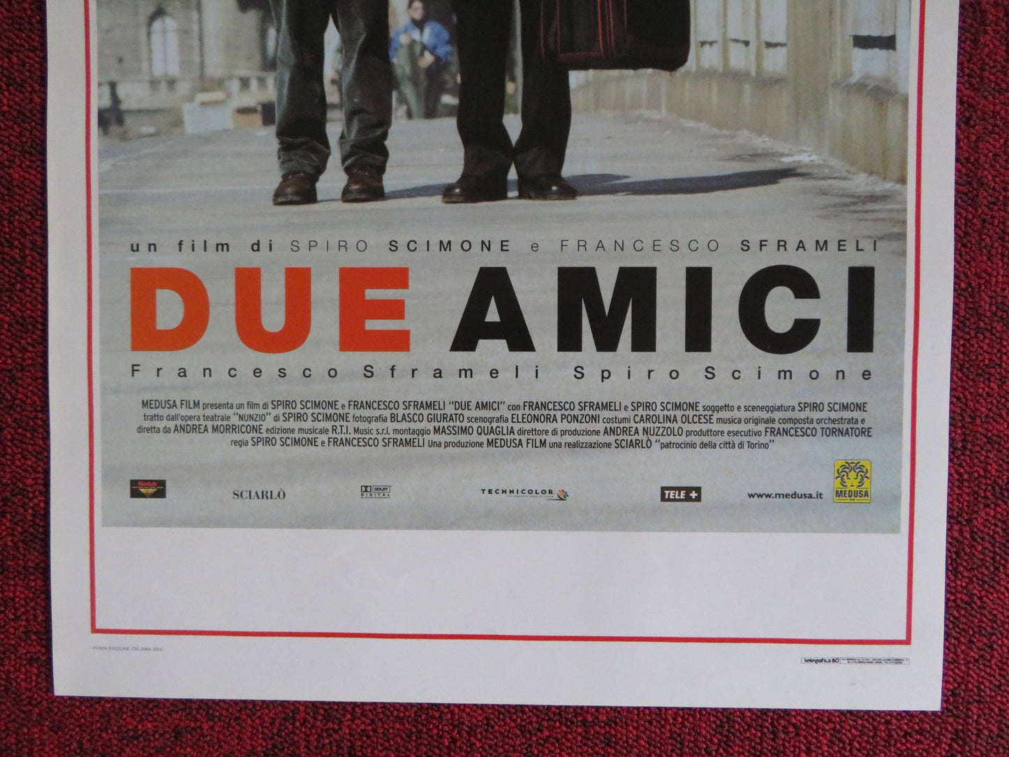 DUE AMICI ITALIAN LOCANDINA POSTER FRANCESCO SFRAMELI SPIRO SCIMONE 2002 Rendezvous Cinema Movie posters