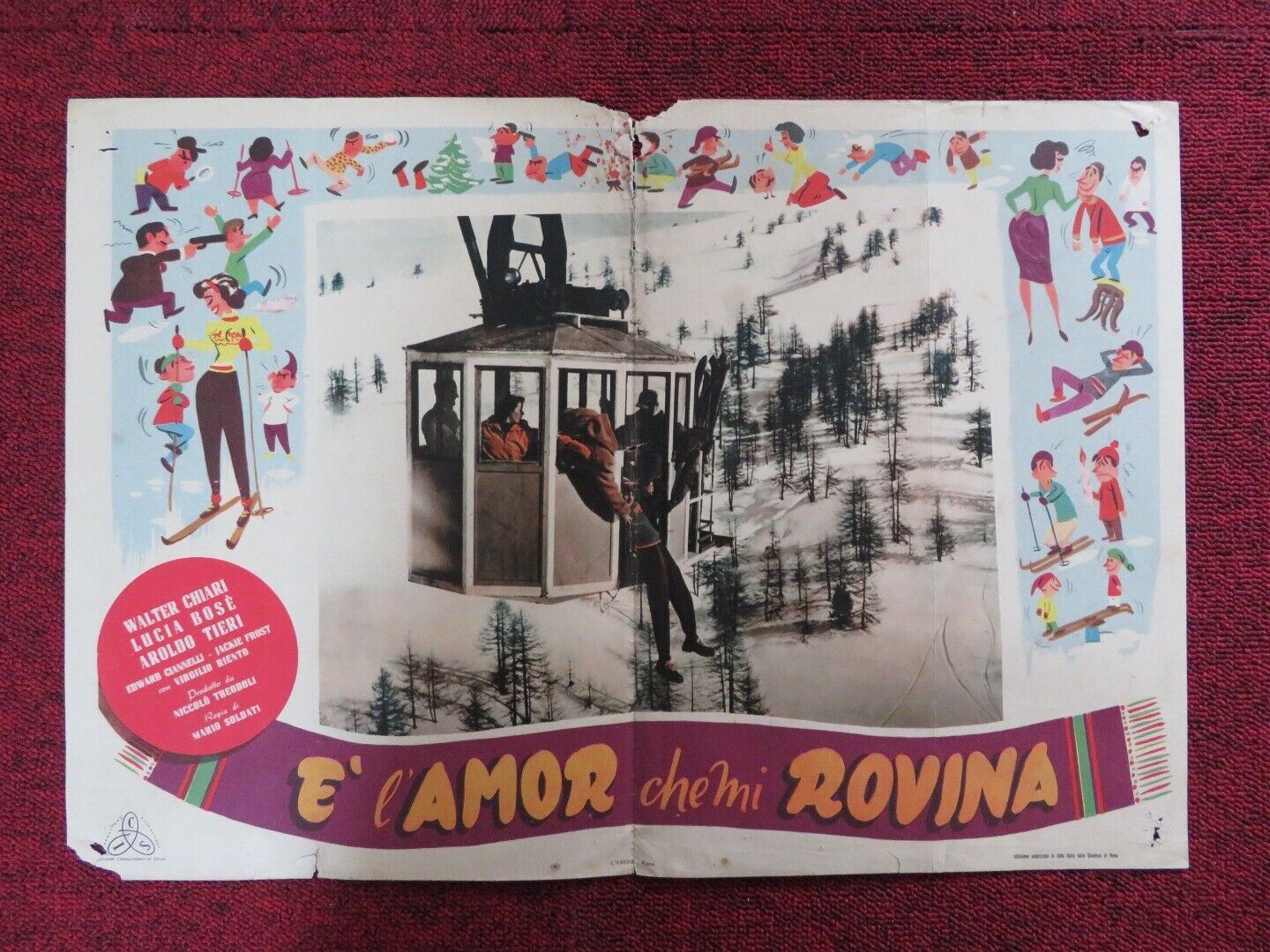 E L'AMOR CHE MI ROVINA - I ITALIAN FOTOBUSTA POSTER WALTER CHIARI LUCIA BOSE '51 Movie posters