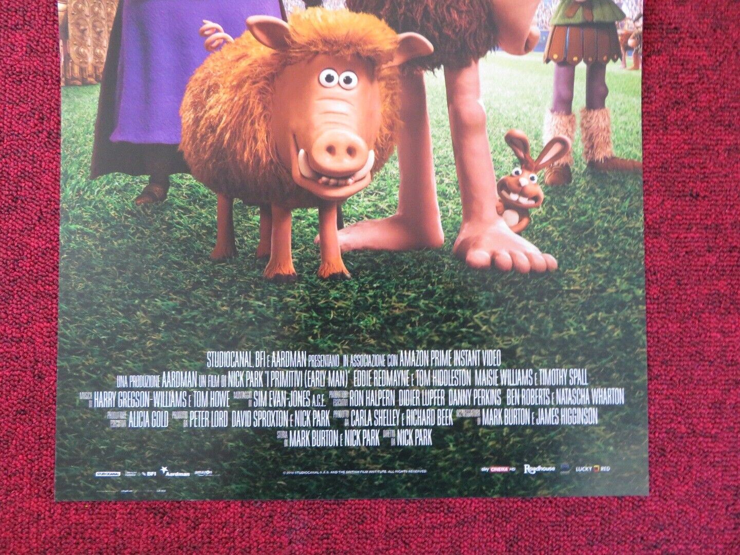 EARLY MAN ITALIAN LOCANDINA (26.5"x12.5") POSTER NICK PARK TIMOTHY SPALL 2018 Rendezvous Cinema Movie posters