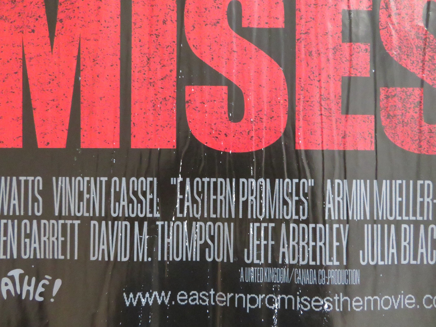 EASTERN PROMISES UK QUAD (30"x 40") ROLLED POSTER CRONENBERG MORTENSEN 2007 Rendezvous Cinema Movie posters