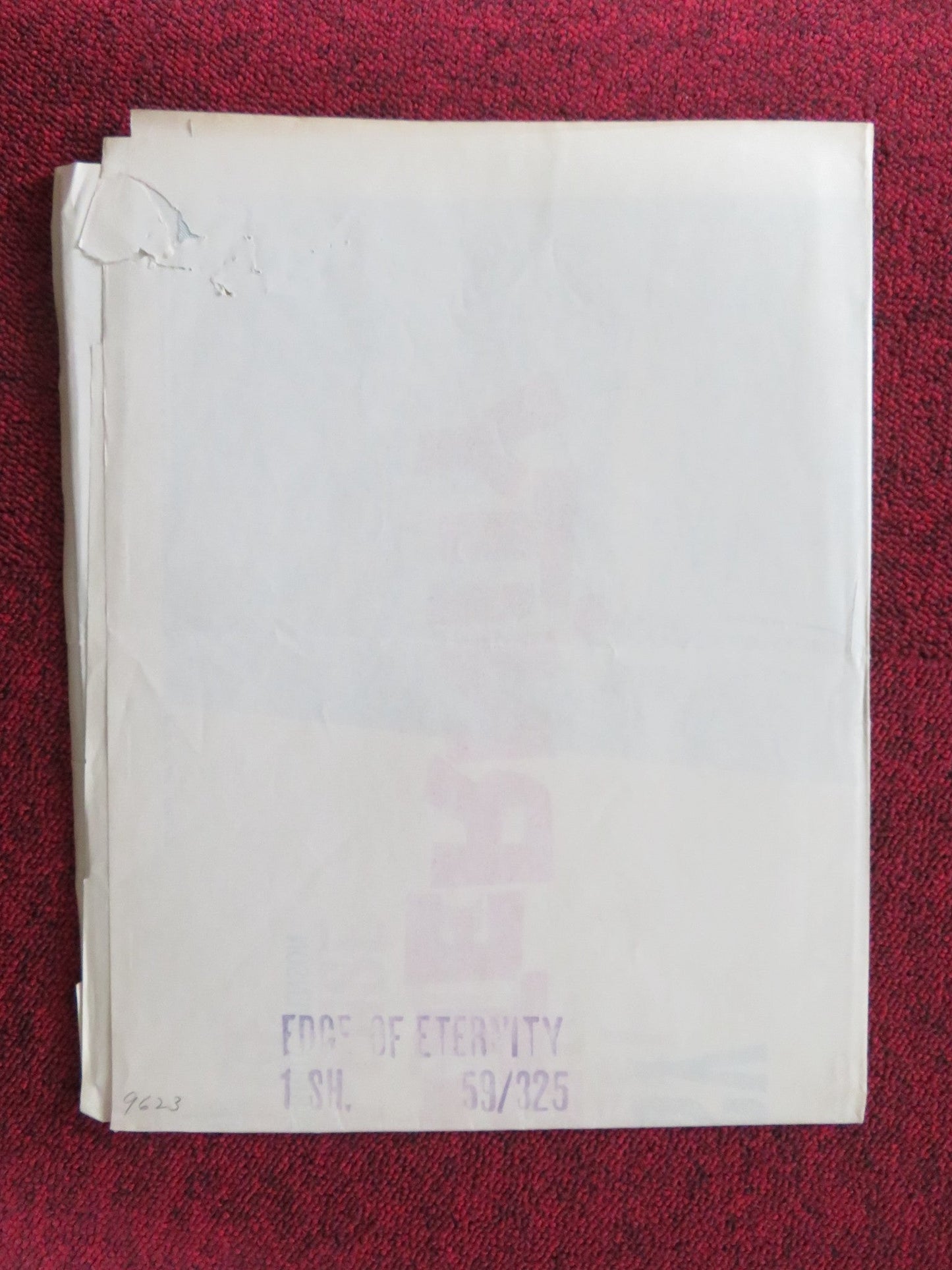 EDGE OF ETERNITY FOLDED US ONE SHEET POSTER CORNEL WILDE VICTORIA SHAW 1959 Rendezvous Cinema Movie posters