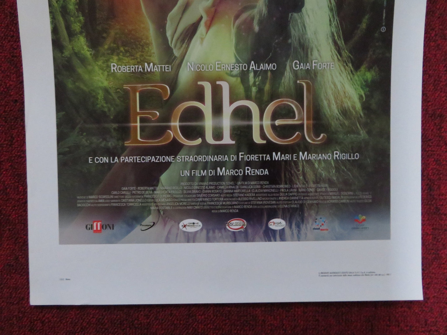 EDHEL ITALIAN LOCANDINA POSTER MARIANO RIGILLO NICCOLO ALAIMO 2017 Rendezvous Cinema Movie posters