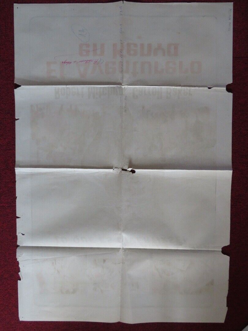 EL AVENTURERO EN KENYA / MISTER MOSES SPANISH ONE SHEET FOLDED POSTER MITCHUM Movie posters