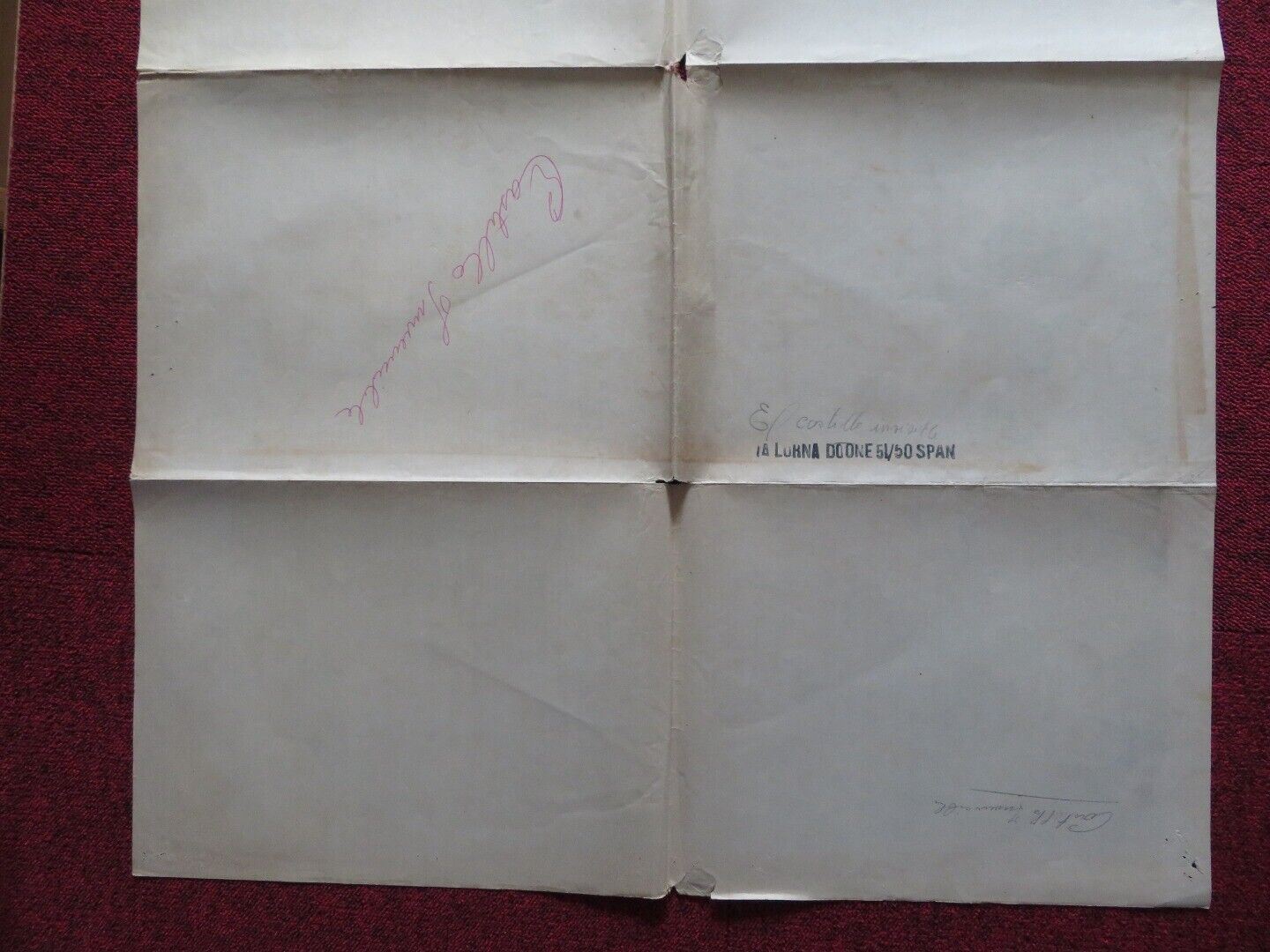 EL CASTILLIO INVENCIBLE / LORNA DOONE MEXICO ONE SHEET FOLDED POSTER 1951 Movie posters