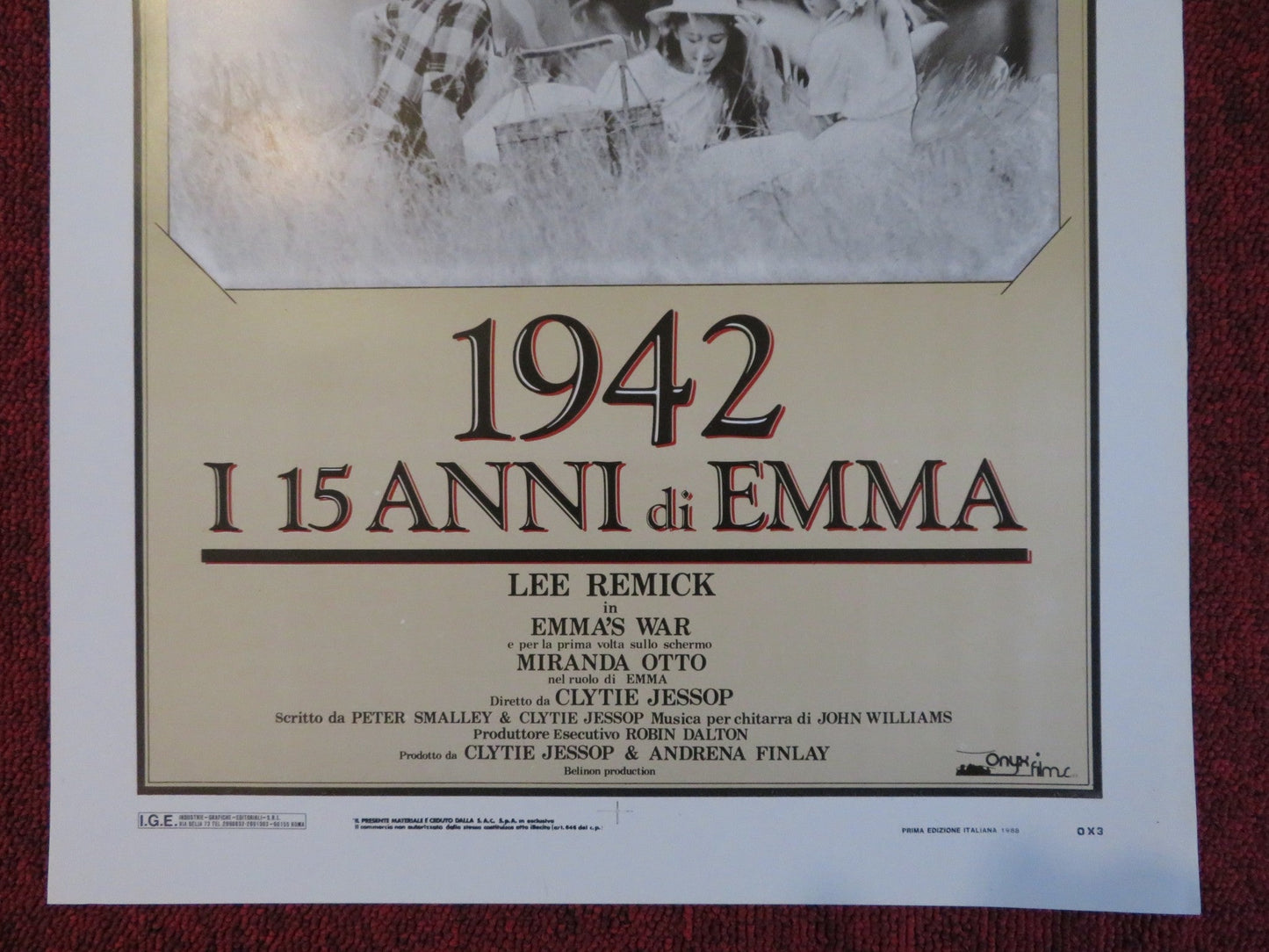 EMMA'S WAR ITALIAN LOCANDINA POSTER LEE REMICK 1987 Rendezvous Cinema Movie posters