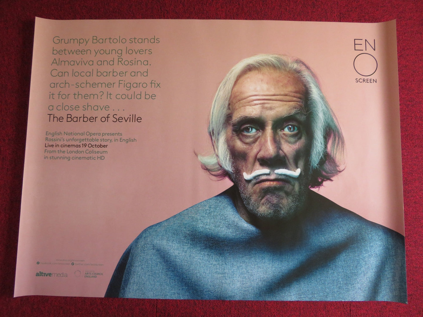 ENGLISH NATIONAL OPERA BARBER OF SEVILLE UK QUAD (30"x 40") ROLLED POSTER 2015 Rendezvous Cinema Movie posters