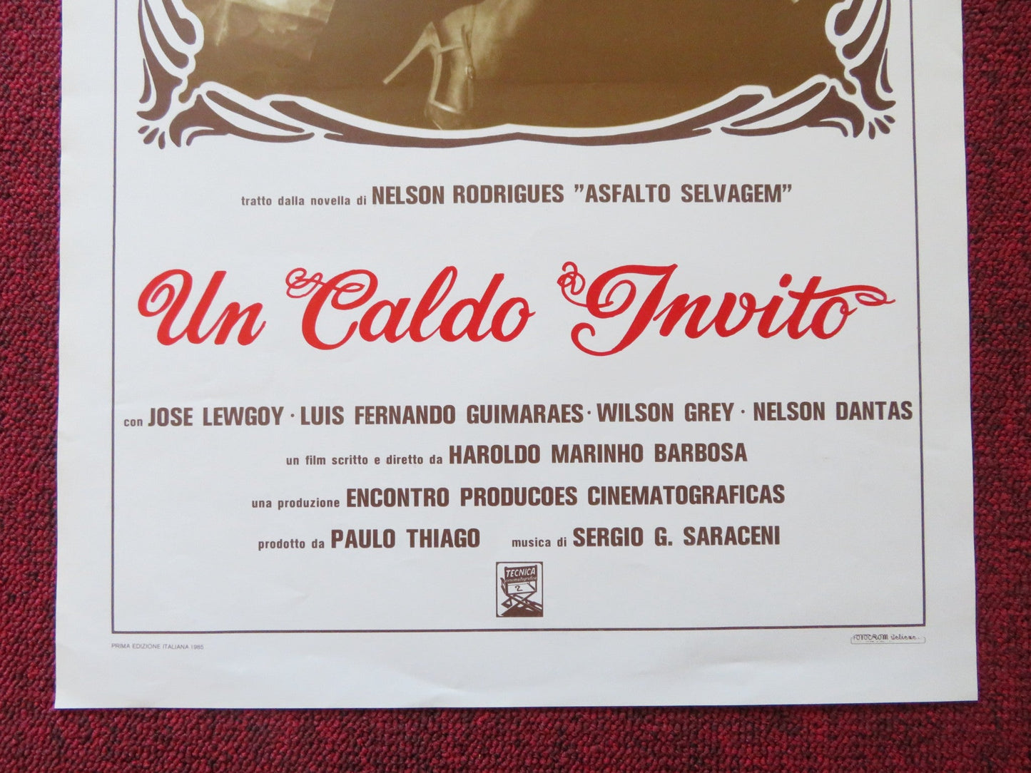 ENGRACADINHA ITALIAN LOCANDINA POSTER LUCELIA SANTOS JOSE LEWGOY 1985 Rendezvous Cinema Movie posters