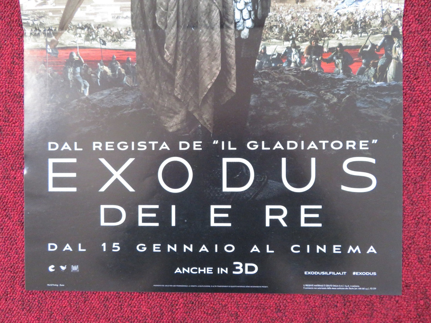 EXODUS: GODS AND KINGS ITALIAN LOCANDINA POSTER CHRISTIAN BALE J. EDGERTON 2014 Rendezvous Cinema Movie posters