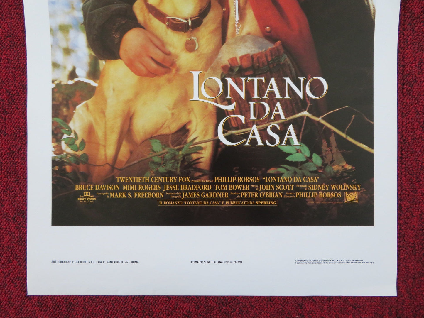 FAR FROM HOME: THE ADVENTURES OF YELLOW DOG ITALIAN LOCANDINA POSTER 1995 Rendezvous Cinema Movie posters
