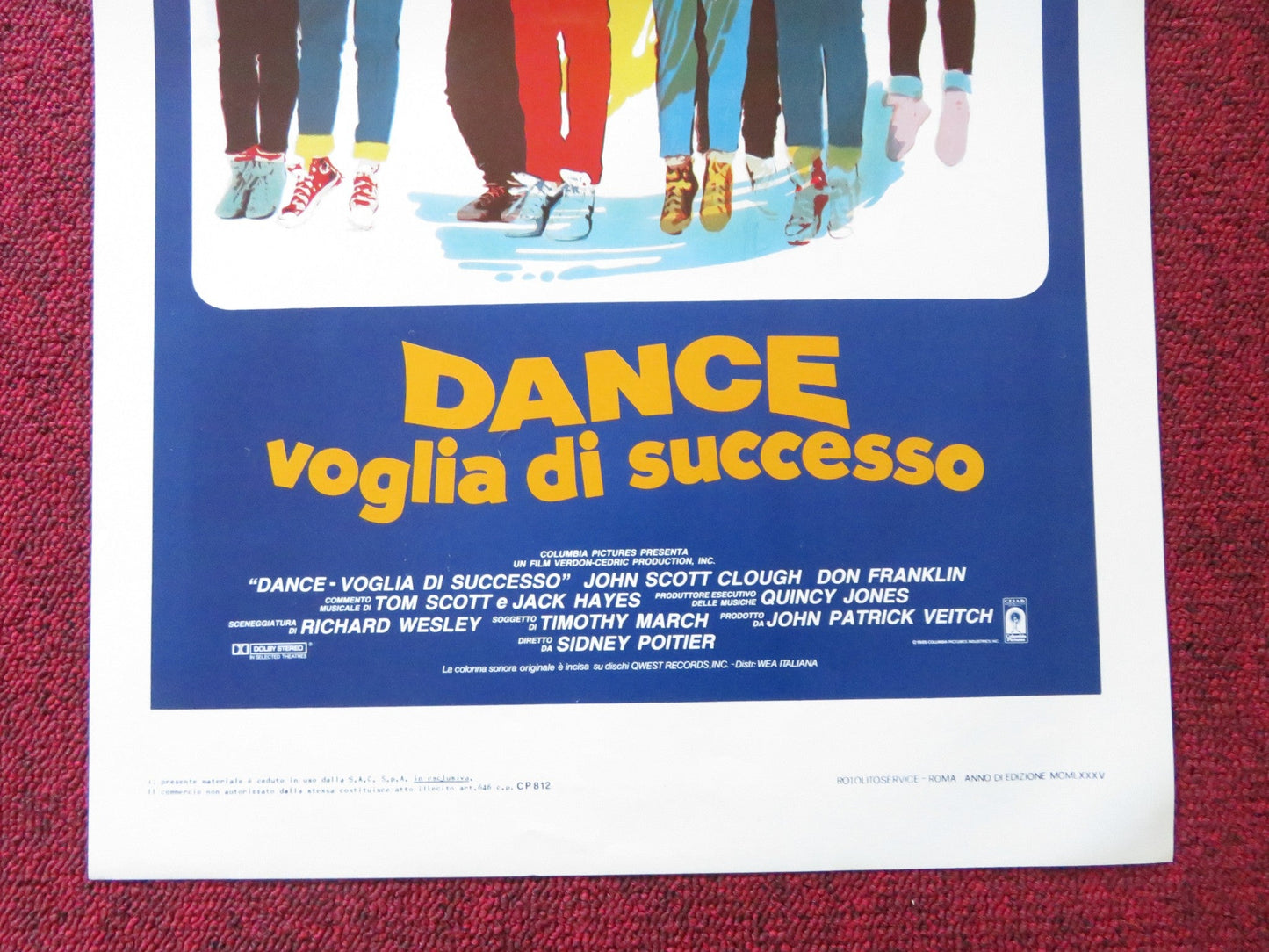 FAST FORWARD ITALIAN LOCANDINA POSTER JOHNN SCOTT CLOUGH DON FRANKLIN 1985 Rendezvous Cinema Movie posters
