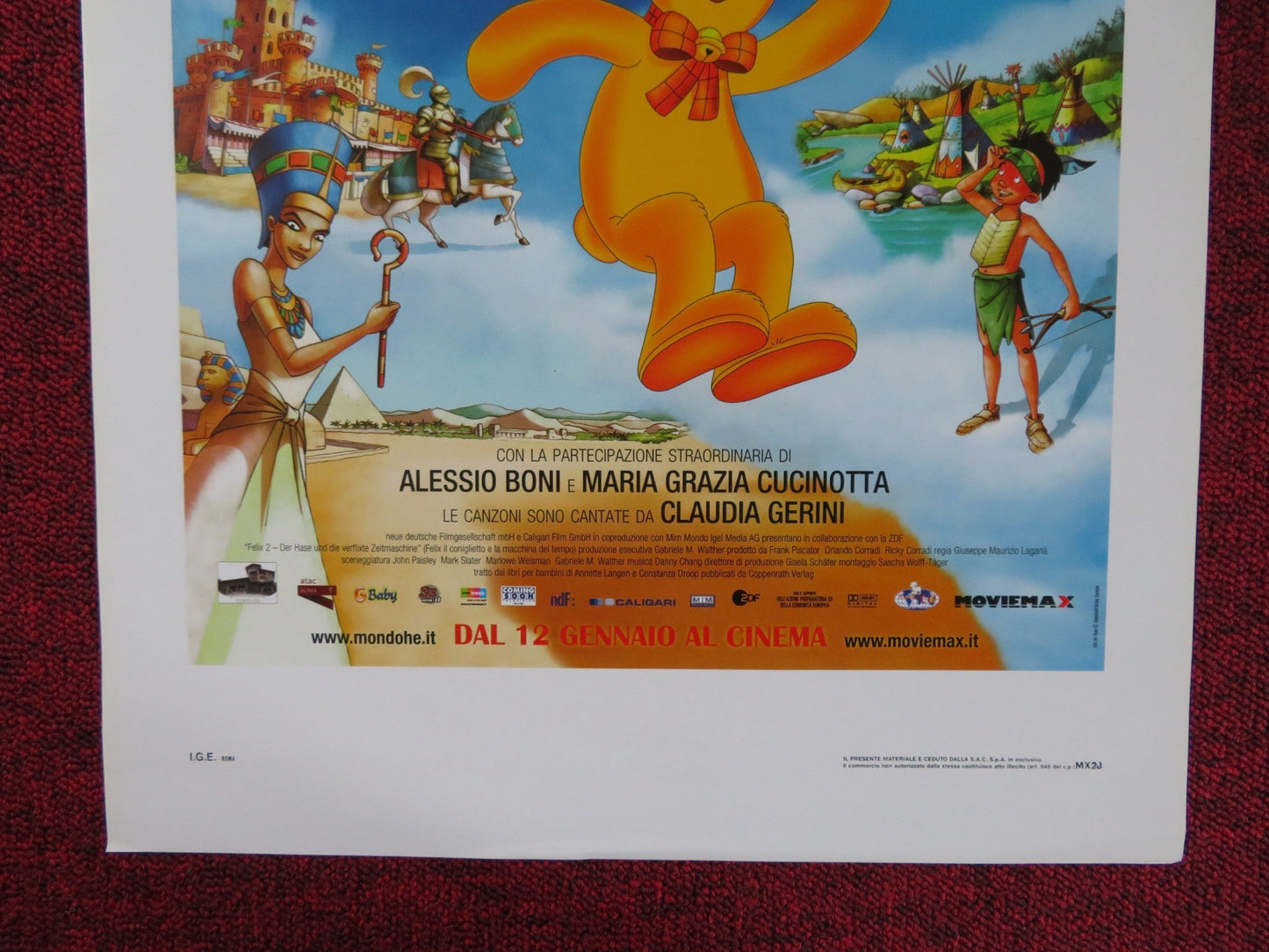FELIX - IL CONIGLIETTO E LA MACCHINA DEL TEMPO ITALIAN LOCANDINA POSTER 2006 Rendezvous Cinema Movie posters
