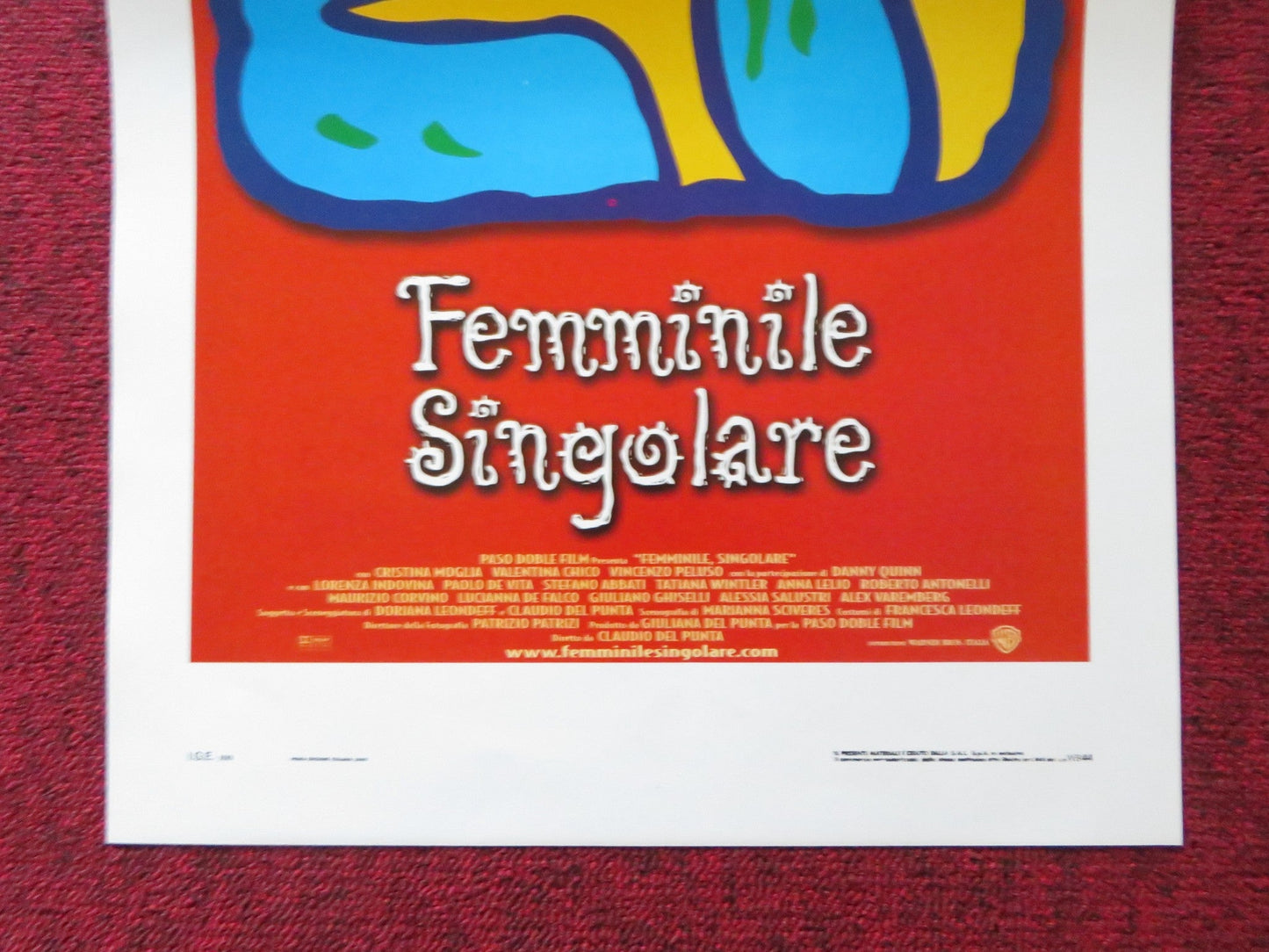 FEMMINILE SINGOLARE ITALIAN LOCANDINA POSTER CRISTINA MOGLIA CHICO 2000 Rendezvous Cinema Movie posters