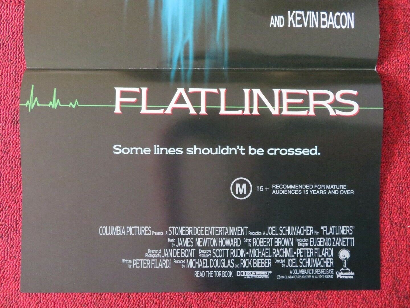 FLATLINERS FOLDED AUSTRALIAN DAYBILL POSTER SUTHERLAND BACON ROBERTS 1990 Movie posters