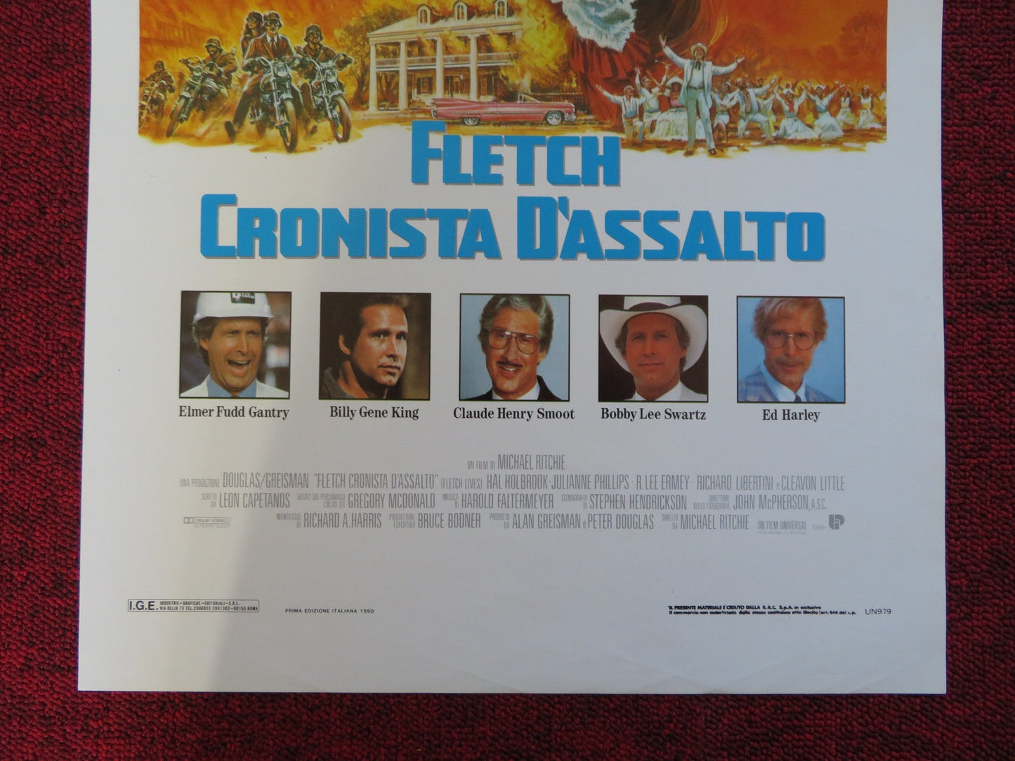 FLETCH LIVES ITALIAN LOCANDINA POSTER CHEVY CHASE HAL HOLBROOK 1990 Rendezvous Cinema Movie posters