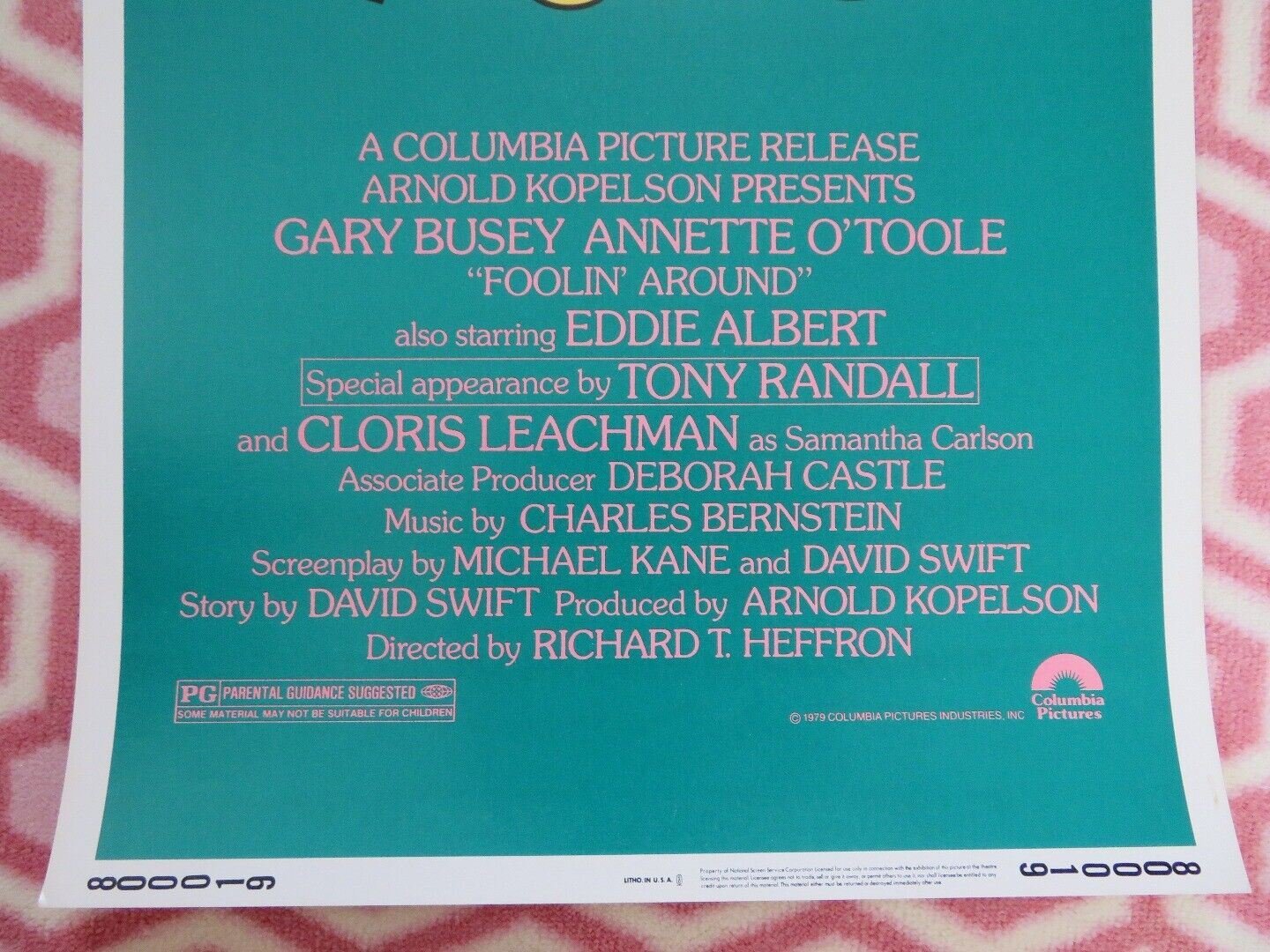 FOOLIN' AROUND US INSERT (14"x 36") POSTER GARY BUSEY ANNETTE O'TOOLE 1979 Movie posters