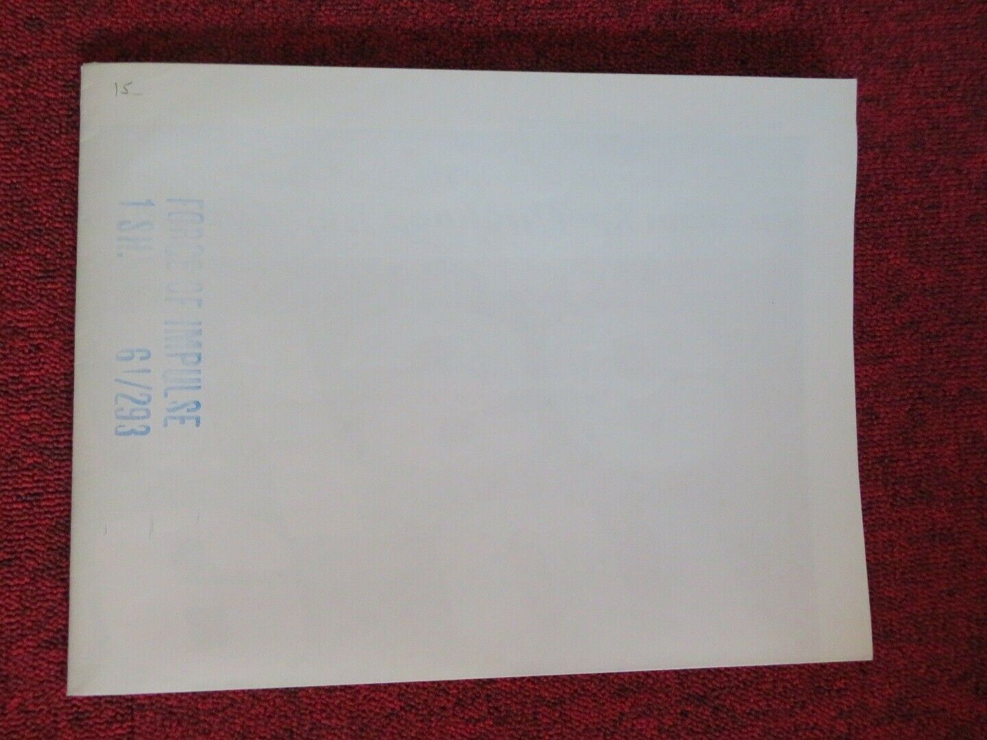 FORCE OF IMPULSE FOLDED US ONE SHEET POSTER 1961 - Rendezvous Cinema