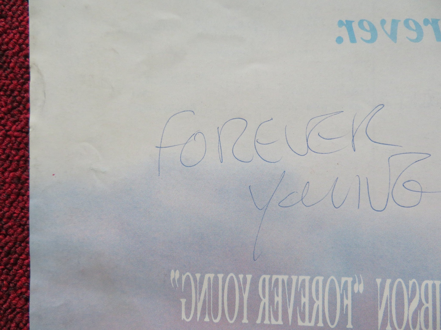 FOREVER YOUNG UK QUAD POSTER FOLDED MEL GIBSON JAMIE LEE CURTIS 1992 Rendezvous Cinema Movie posters