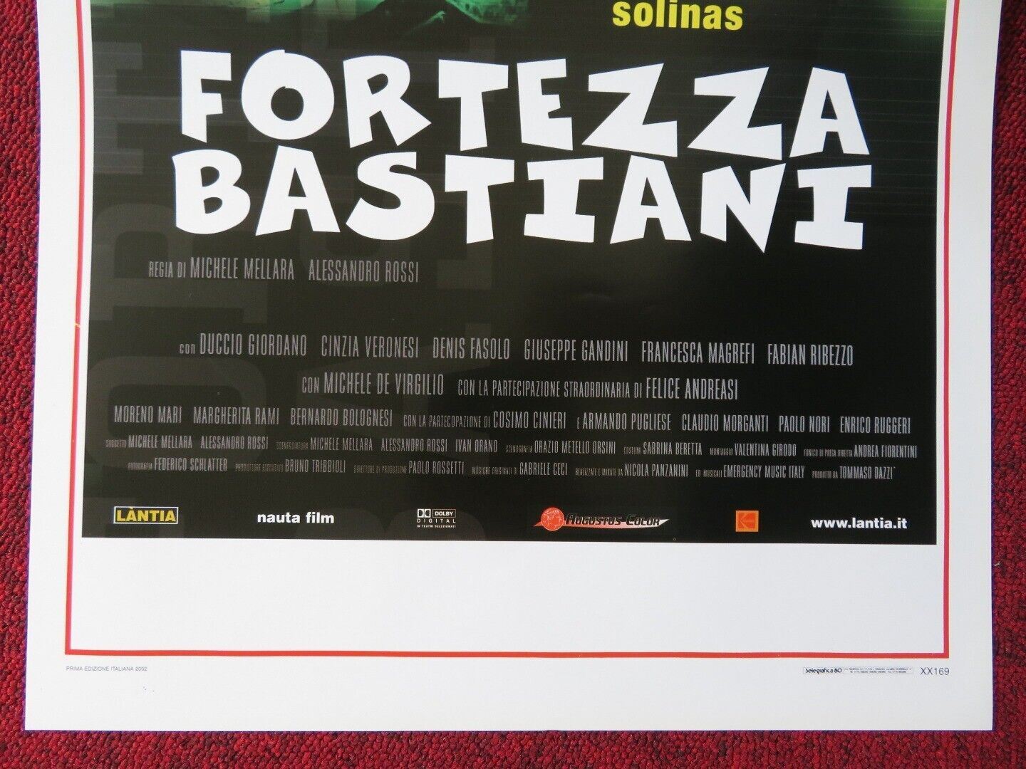 FORTEZZA BASTIANI ITALIAN LOCANDINA (27.5"x13") POSTER DUCCIO GIORDANO 2002 Movie posters