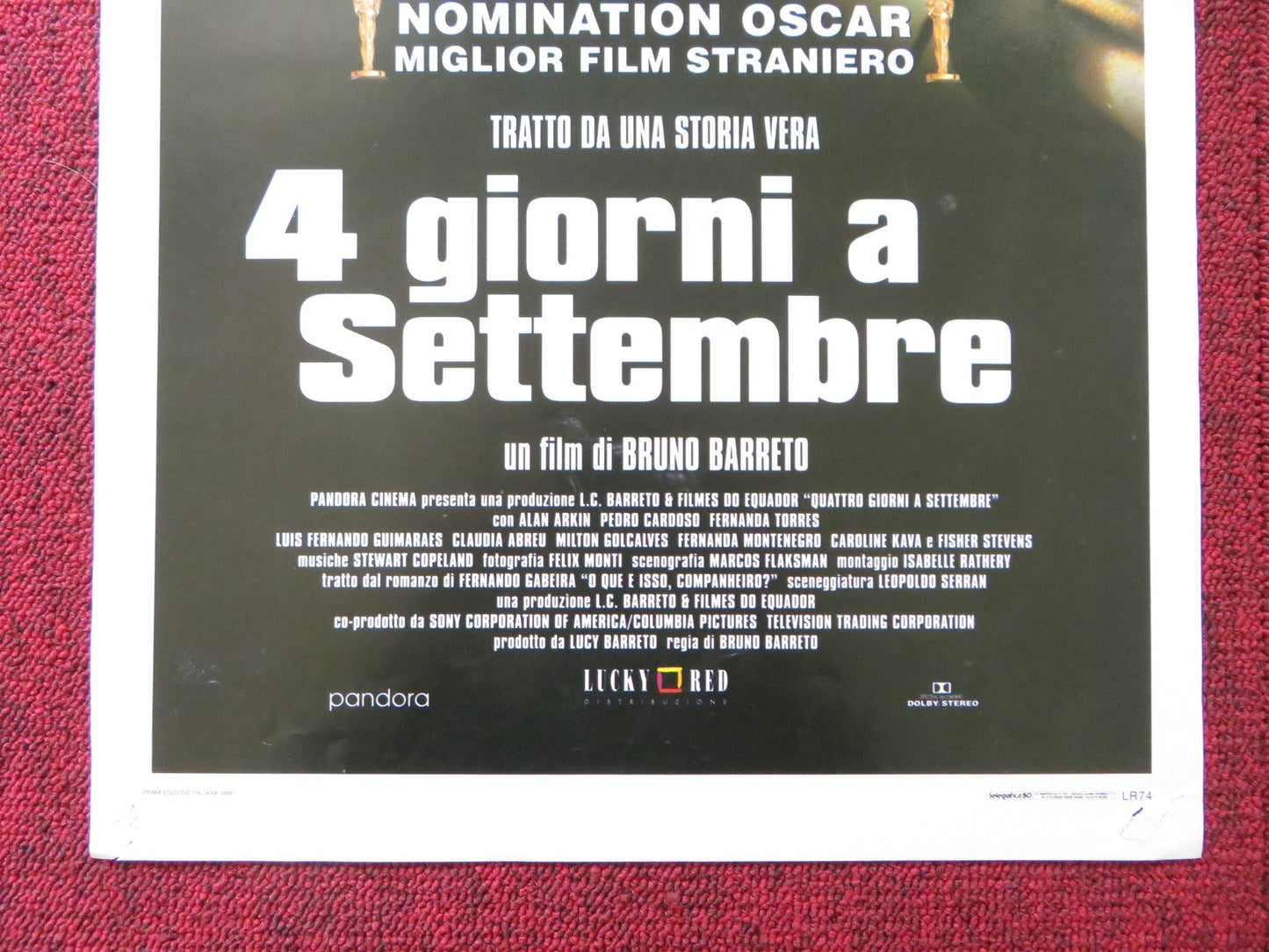 FOUR DAYS IN SEPTEMBER ITALIAN LOCANDINA POSTER ALAN ARKIN FERNANDA TORRES 1997 Rendezvous Cinema Movie posters
