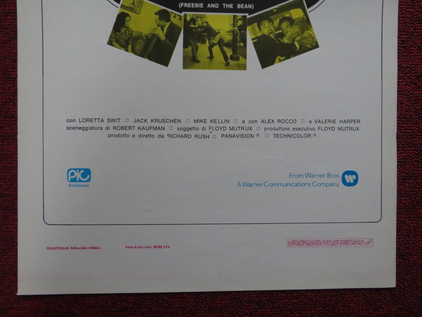FREEBIE AND THE BEAN ITALIAN LOCANDINA POSTER ALAN ARKIN JAMES CAAN 1975 Rendezvous Cinema Movie posters