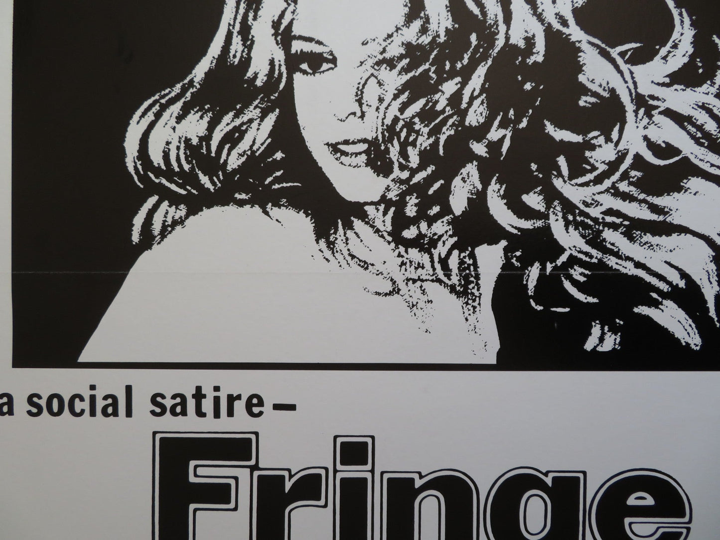 FRINGE BENEFITS - SIGNED - LINEN BACKED US 25" X 38" ROLLED POSTER G.SPELVIN 1974 Rendezvous Cinema Movie posters