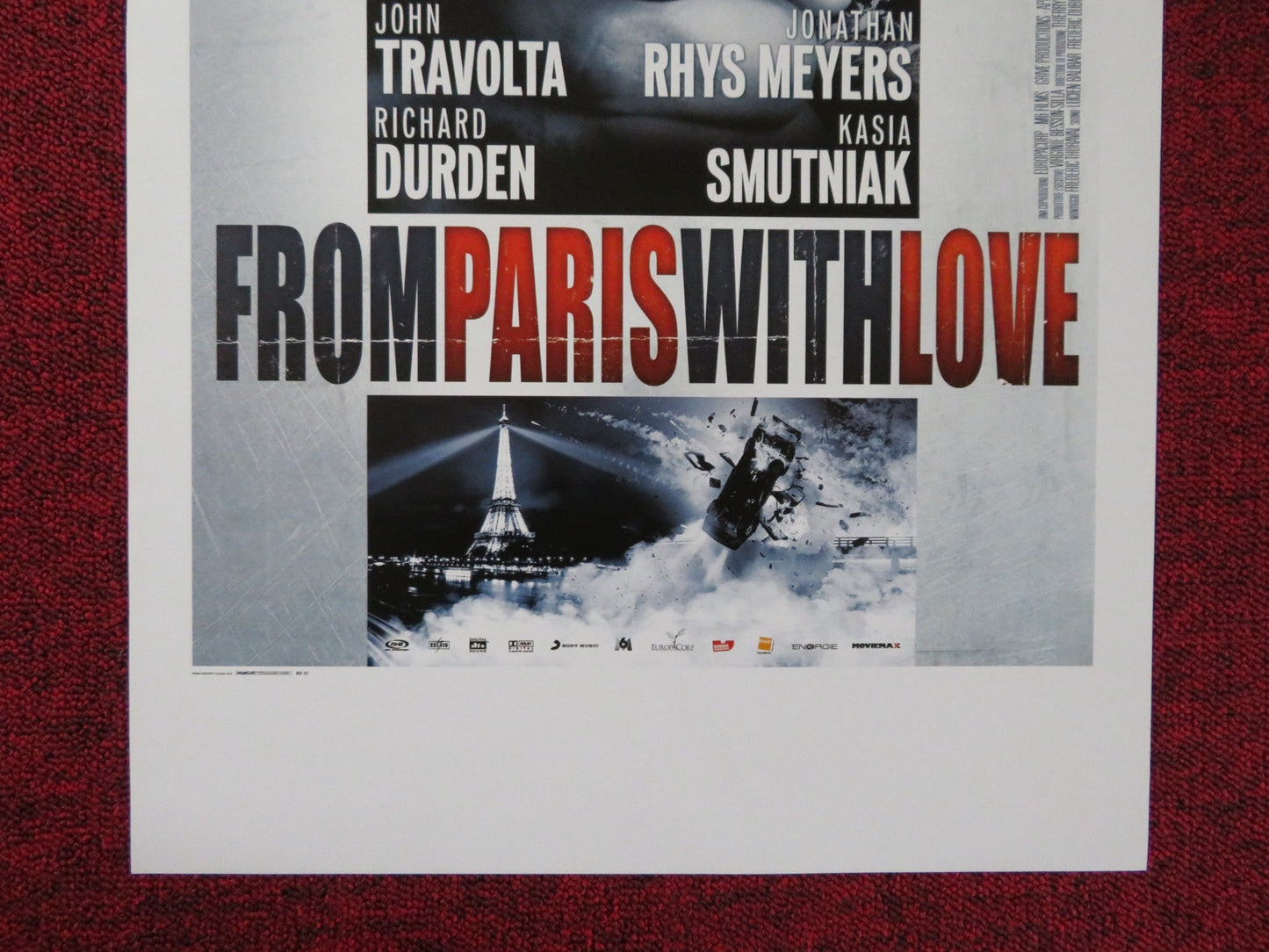 FROM PARIS WITH LOVE ITALIAN LOCANDINA POSTER JOHN TRAVOLTA J. RHYS MEYERS 2010 Rendezvous Cinema Movie posters