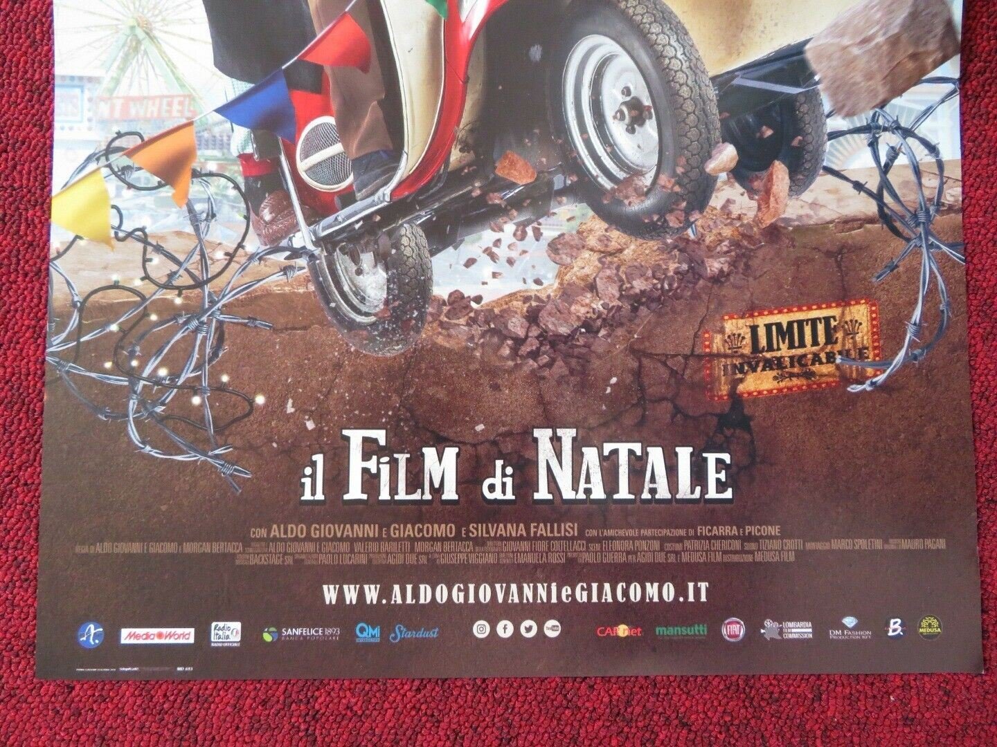 FUGA DA REUMA PARK ITALIAN LOCANDINA (26.5"x12.5") POSTER ALDO BAGLIO 2016 Movie posters