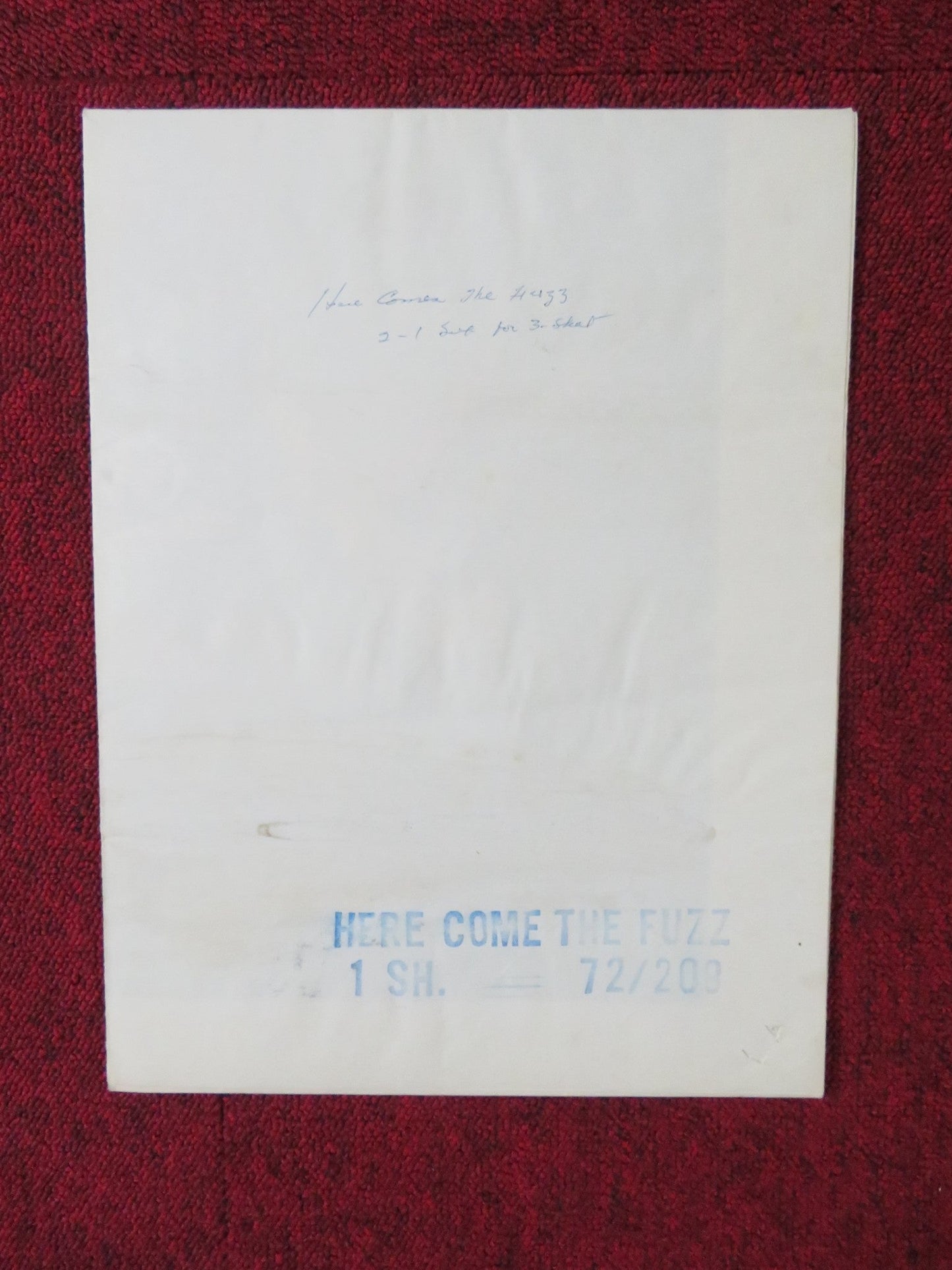 FUZZ FOLDED US ONE SHEET POSTER BURT REYNOLDS RAQUEL WELCH 1972 Rendezvous Cinema Movie posters