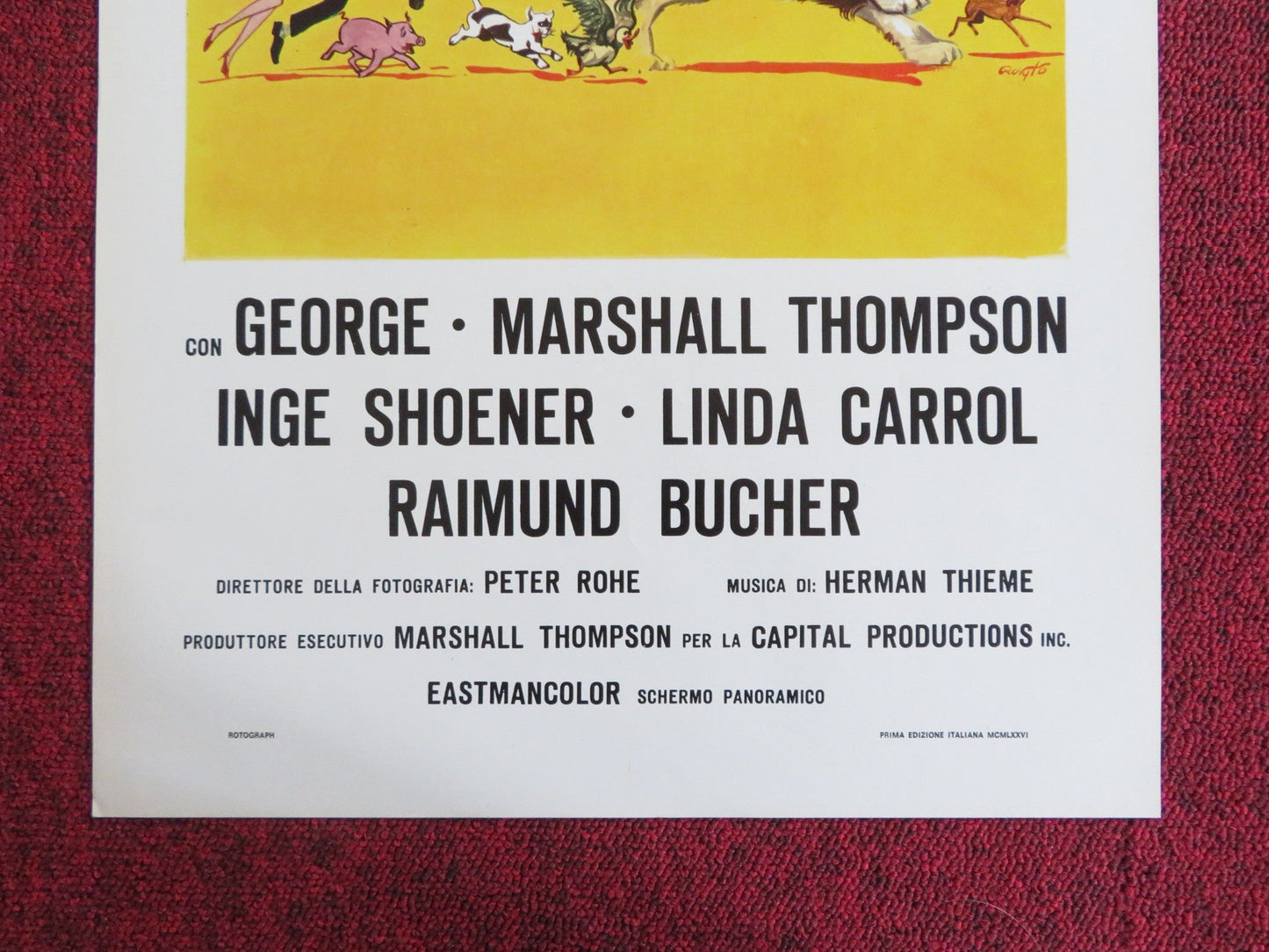 GEORGE! ITALIAN LOCANDINA POSTER MARSHALL THOMPSON INGE SHOENER 1976 Rendezvous Cinema Movie posters