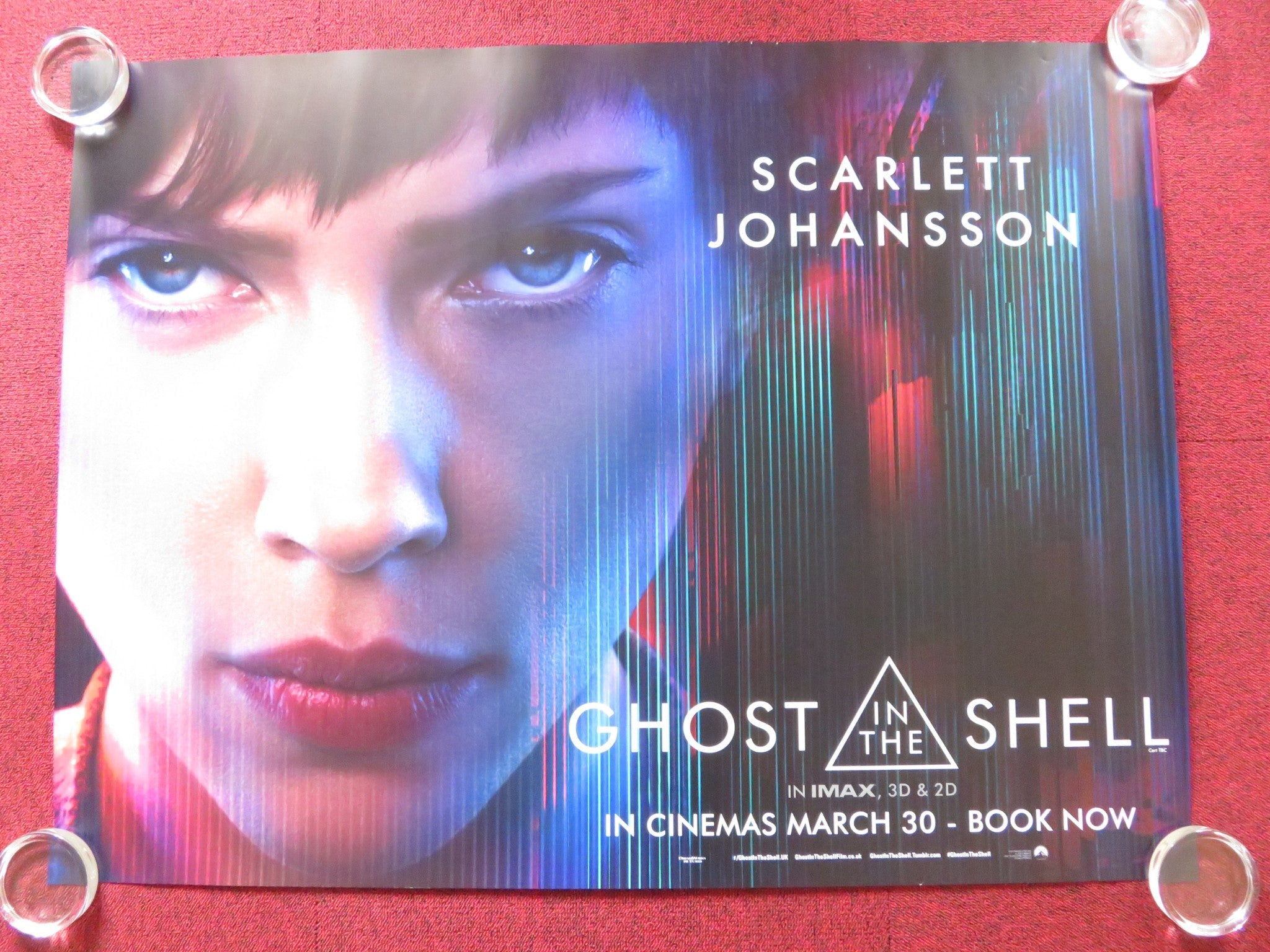 GHOST IN THE SHELL UK QUAD (30"x 40") ROLLED POSTER SCARLETT JOHANSSON ...
