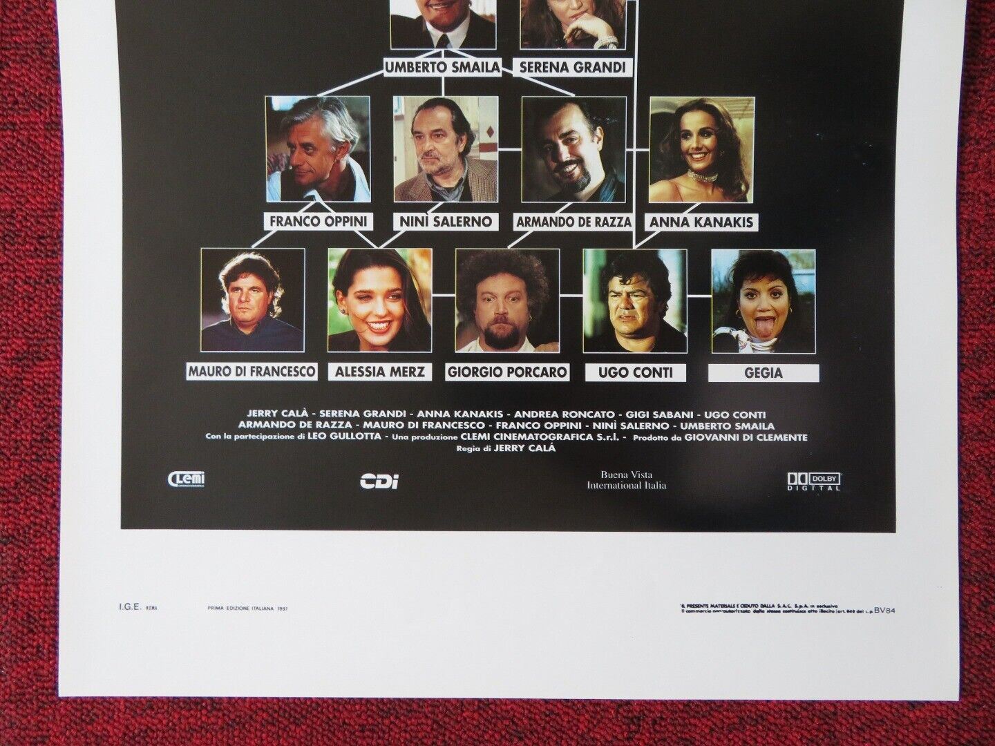 GLI INAFFIDABILI ITALIAN LOCANDINA (27.5"x13") POSTER J CALA A KANAKIS 1997 Movie posters