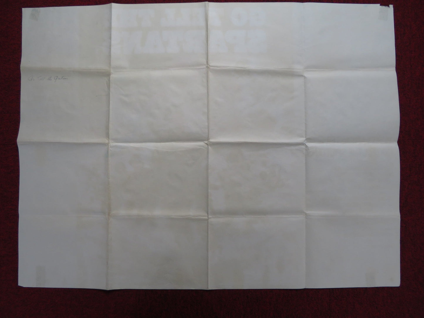 GO TELL THE SPARTANS UK QUAD POSTER FOLDED BURT LANCASTER CRAIG WASSON 1978 Rendezvous Cinema Movie posters