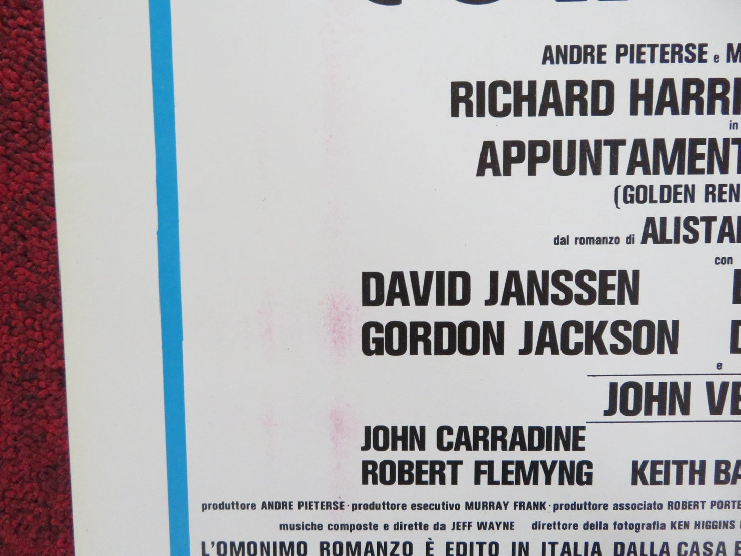 GOLDEN RENDEZVOUS ITALIAN LOCANDINA POSTER RICHARD HARRIS ANN TURKEL 1978 Rendezvous Cinema Movie posters