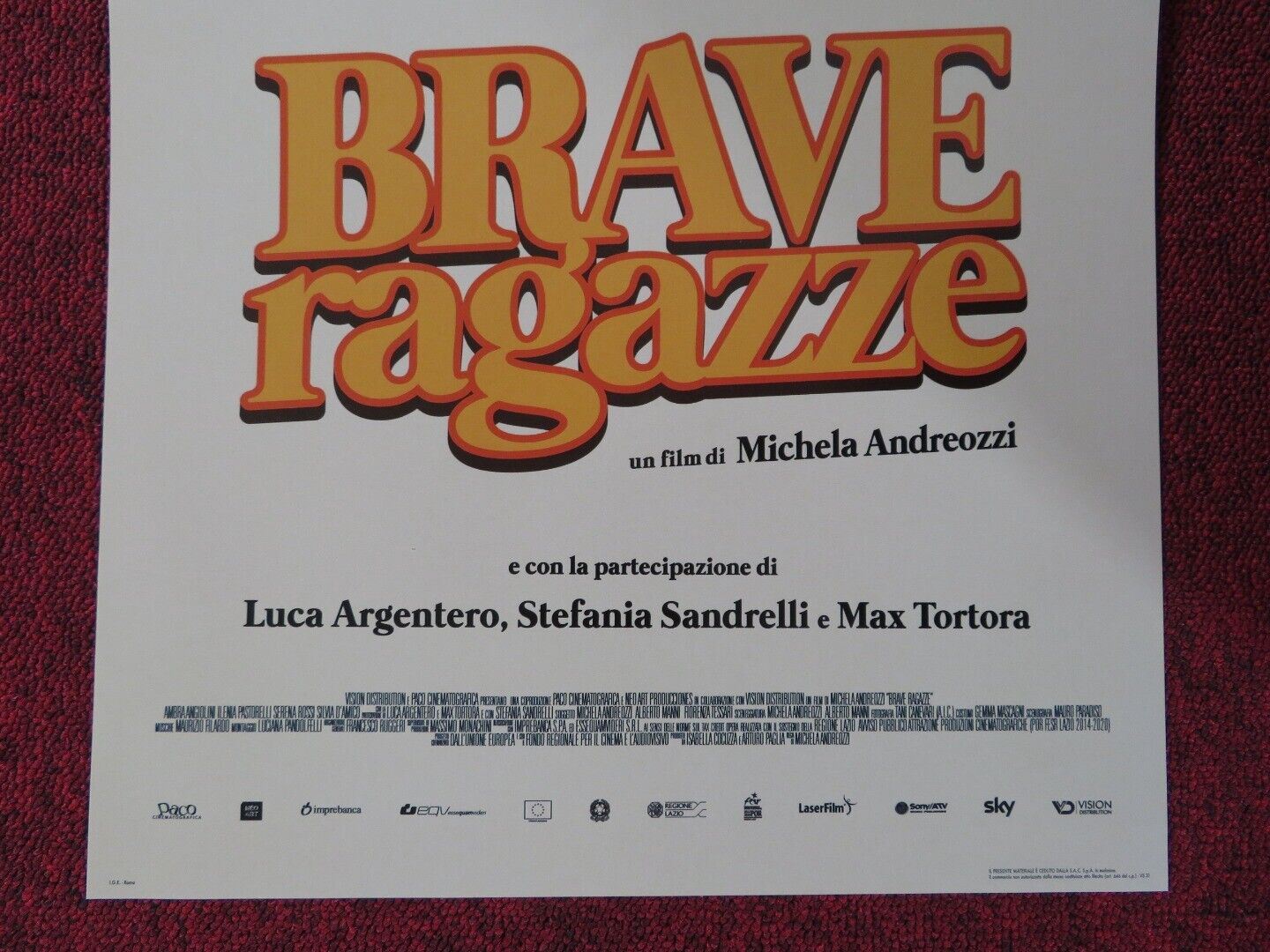 GOOD GALS ITALIAN LOCANDINA (26.5"x12.5") POSTER SERENA ROSSI 2019 Movie posters