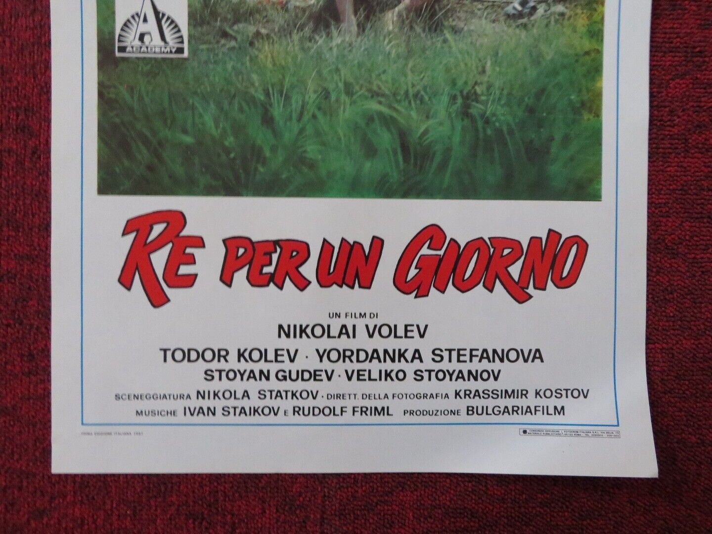 GOSPODIN ZA EDIN DEN ITALIAN LOCANDINA (27.5"x13") POSTER Y STEFANOVA 1987 Movie posters