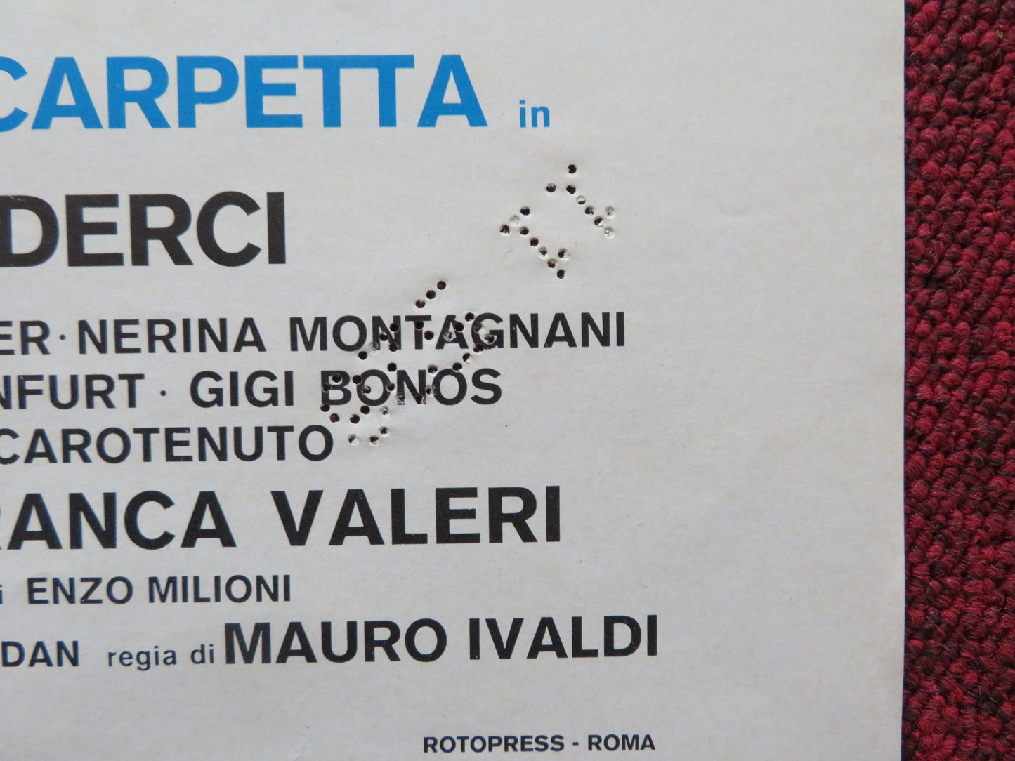 GRAZIE TANTE ARRIVEDEREI ITALIAN LOCANDINA POSTER CARMEN VILLANI 1977 Rendezvous Cinema Movie posters