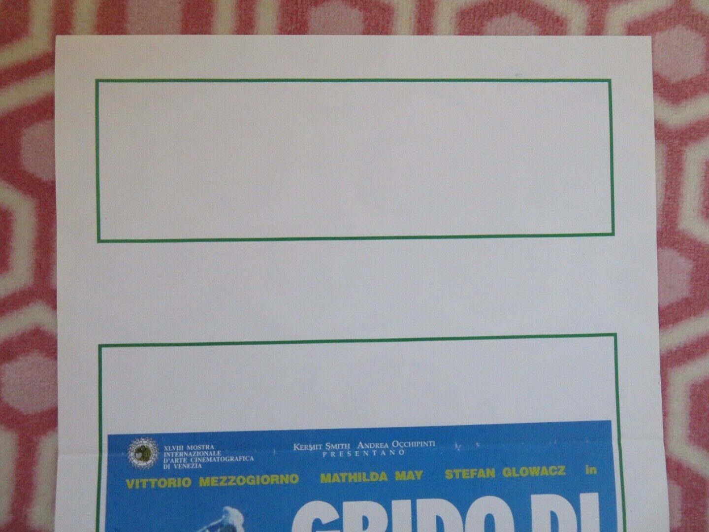 GRIDO DI PIETRA / Scream of Stone ITALIAN LOCANDINA (27.5"x13") POSTER 1991 Movie posters