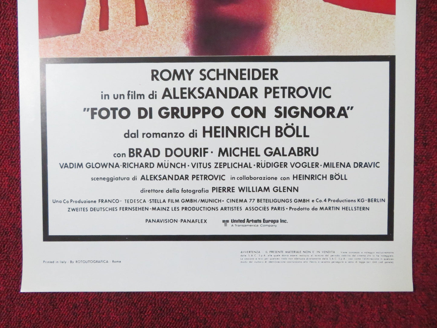 GROUP PORTRAIT WITH A LADY ITALIAN LOCANDINA POSTER ROMY SCHNEIDER 1977 Rendezvous Cinema Movie posters