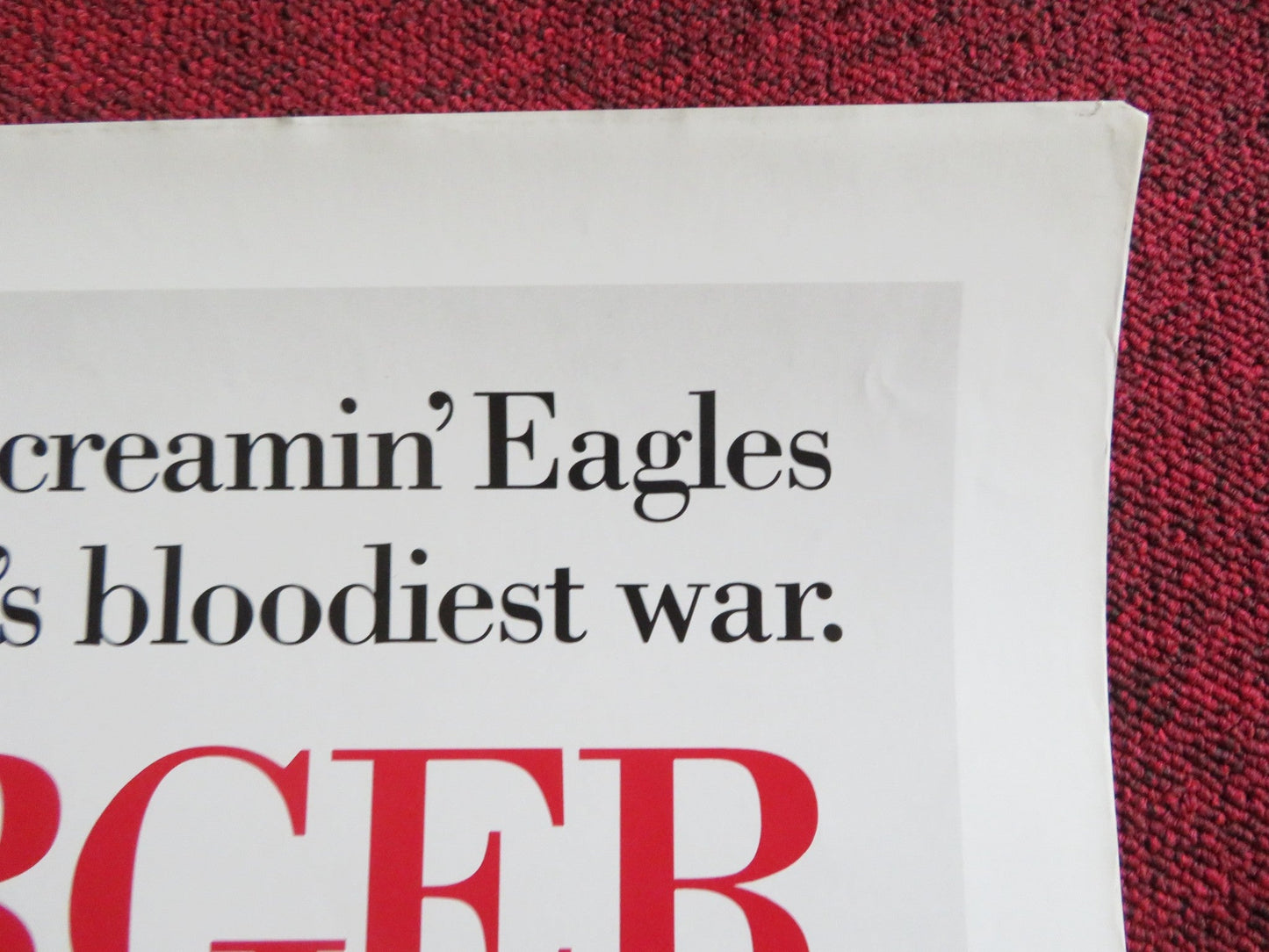 HAMBURGER HILL FOLDED US ONE SHEET POSTER DON CHEADLE ANTHONY BARRILE 1987 Rendezvous Cinema Movie posters