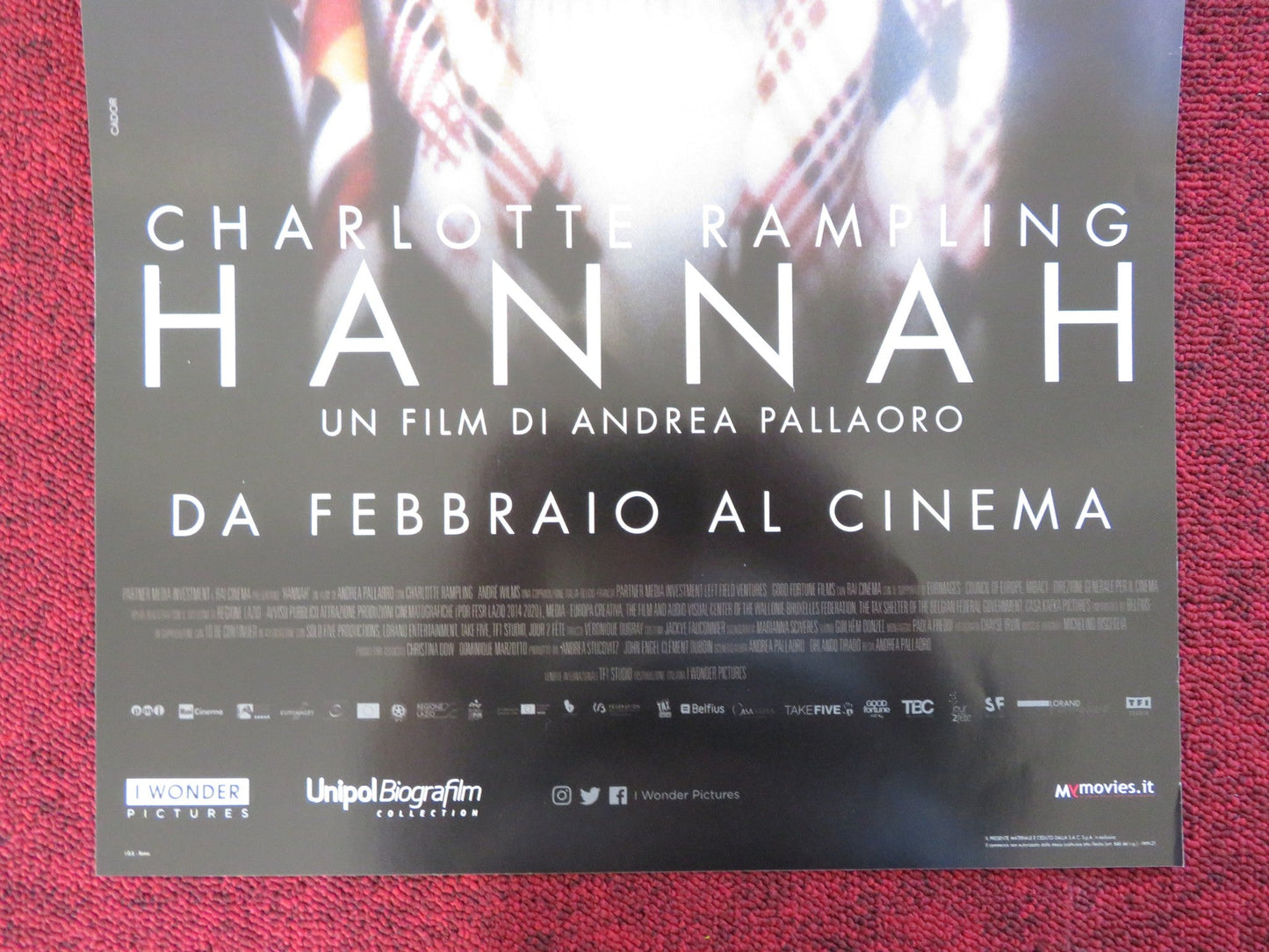 HANNAH ITALIAN LOCANDINA POSTER CHARLOTTE RAMPLING ANDREW WILMS 2017 Rendezvous Cinema Movie posters