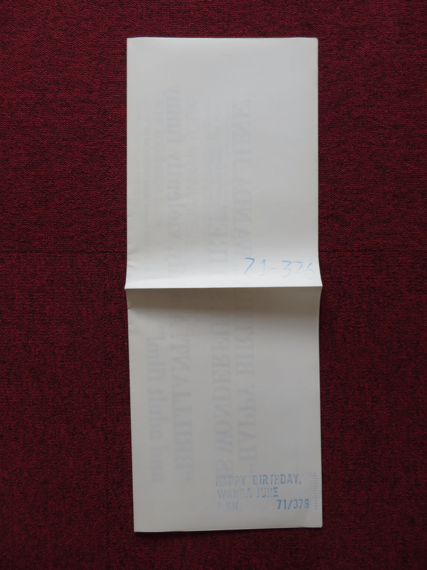 HAPPY BIRTHDAY WANDA JUNE FOLDED US ONE SHEET POSTER ROD STEIGER S.YORK 1971 Rendezvous Cinema Movie posters
