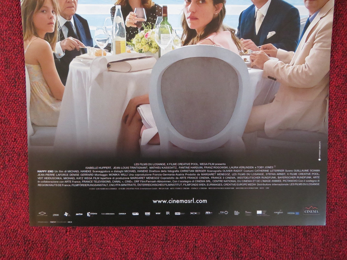 HAPPY END ITALIAN LOCANDINA POSTER TOBY JONES ISABELLE HUPPERT 2017 Rendezvous Cinema Movie posters