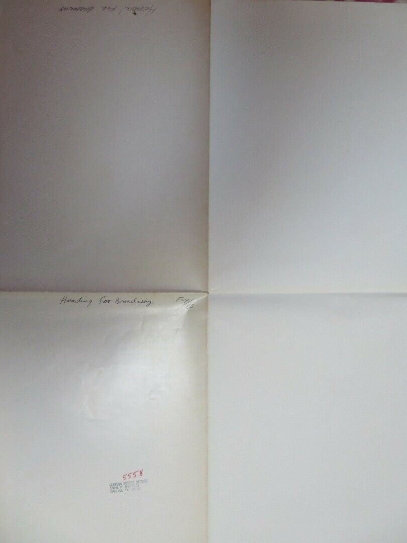 HEADING FOR BROADWAY US ONE SHEET POSTER REX SMITH TERRY TREAS 1980 Movie posters