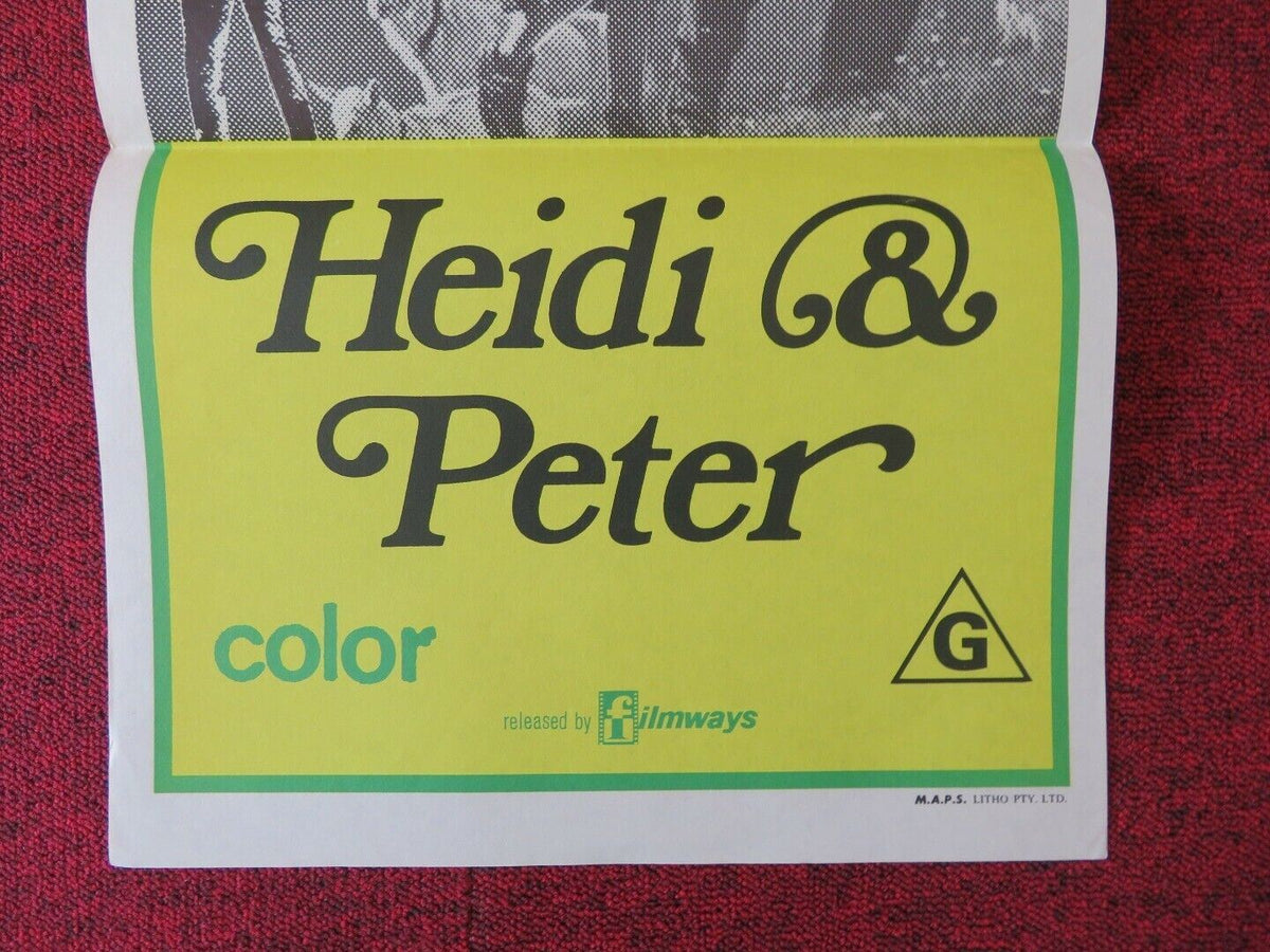 HEIDI AND PETER FOLDED AUSTRALIAN DAYBILL POSTER HEINRICH GRETLER 1955 - Rendezvous Cinema