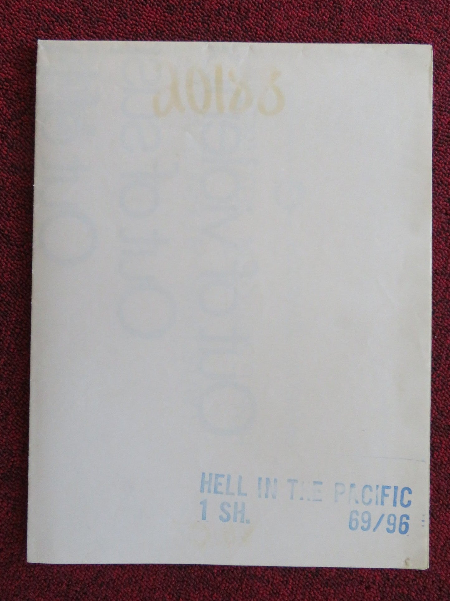 HELL IN THE PACIFIC FOLDED US ONE SHEET POSTER LEE MARVIN TOSHIRO MIFUNE 1969 Rendezvous Cinema Movie posters